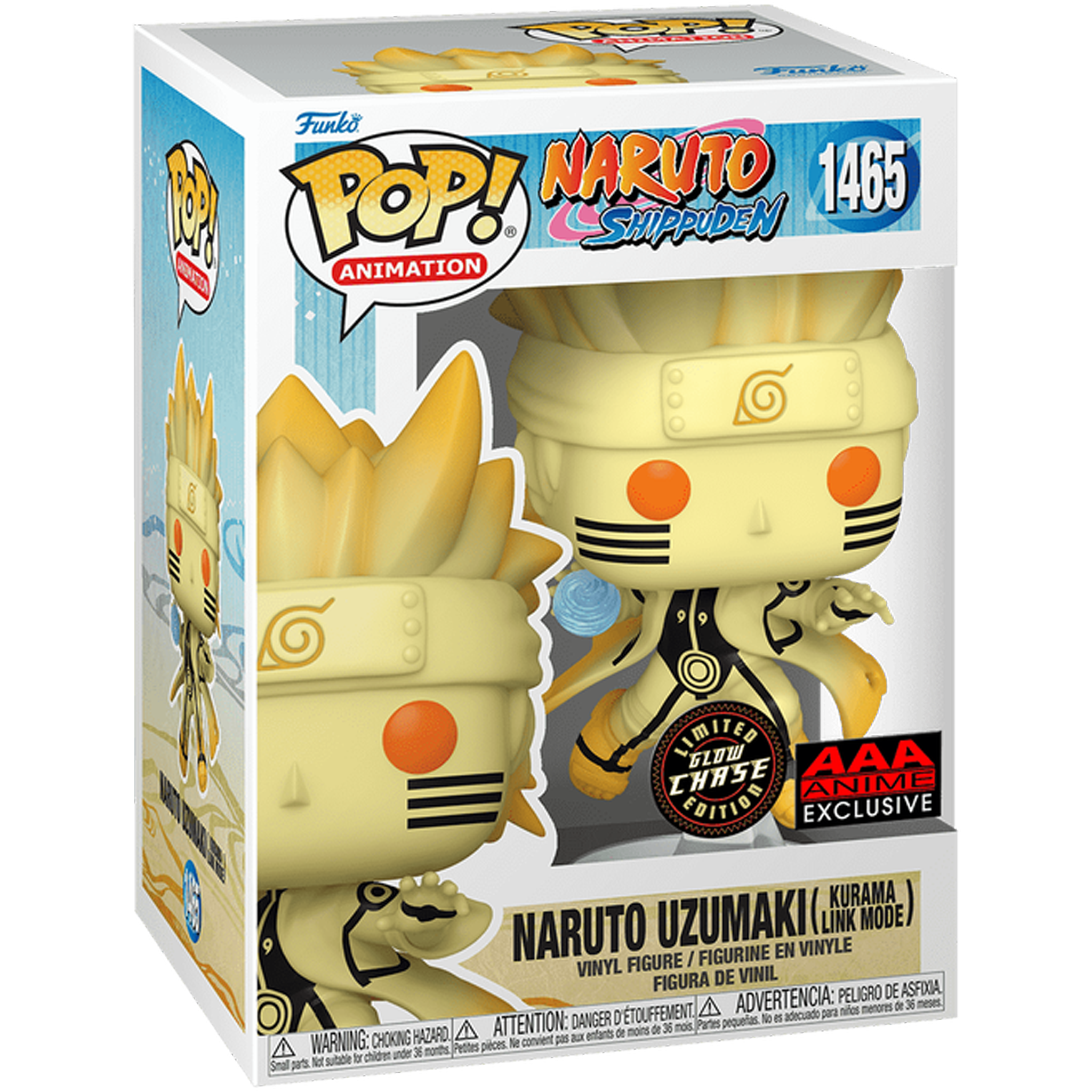 Naruto Uzumaki Kurama Link Mode Chase 1465 ( Naruto Shippuden ) Funko Pop