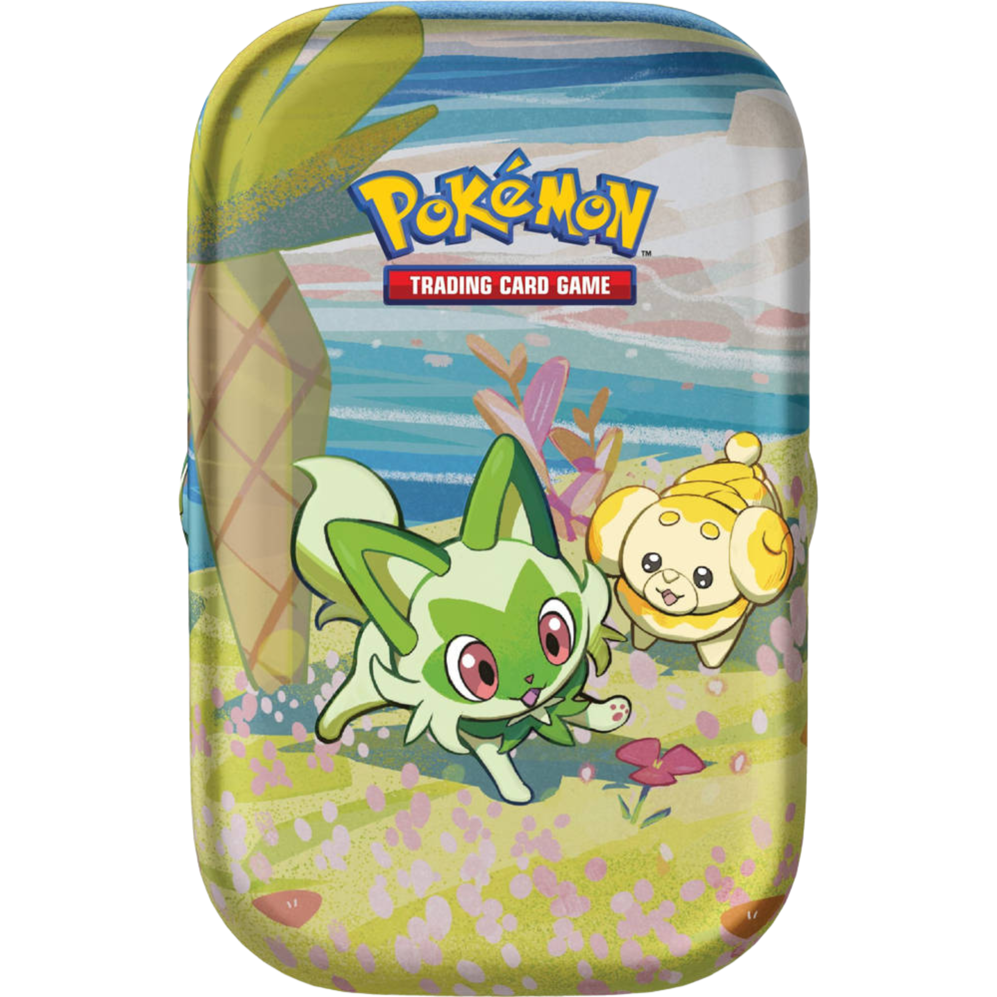 Paldea Friends Mini Tin - Sprigatito & Fidough ( Scarlet & Violet ) Pokemon TCG