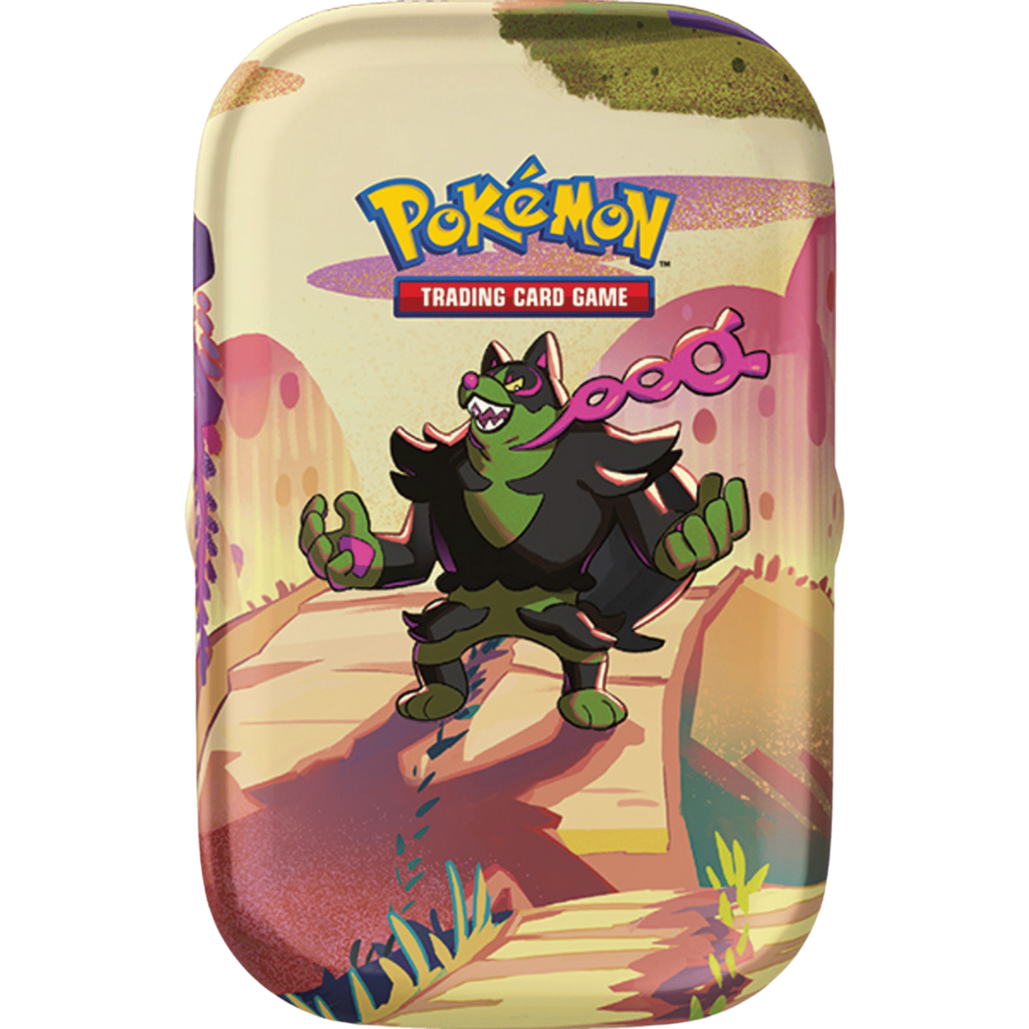 Shrouded Fable Mini Tin - Okidogi ( Scarlet & Violet ) Pokemon TCG