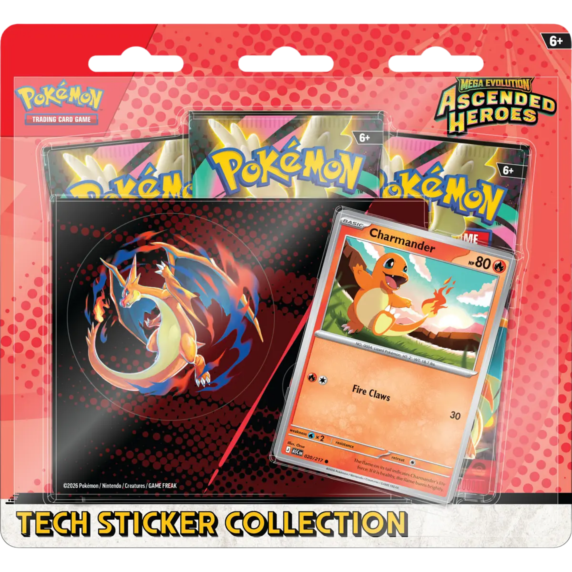 Ascended Heroes Tech Sticker Collection - Charmander ( Mega Evolution ) Pokemon TCG