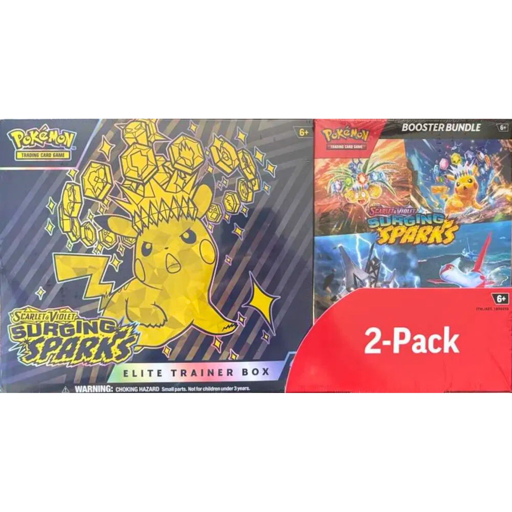 Surging Sparks Elite Trainer Box & Booster Bundle 2-Pack ( Scarlet & Violet ) Pokemon TCG