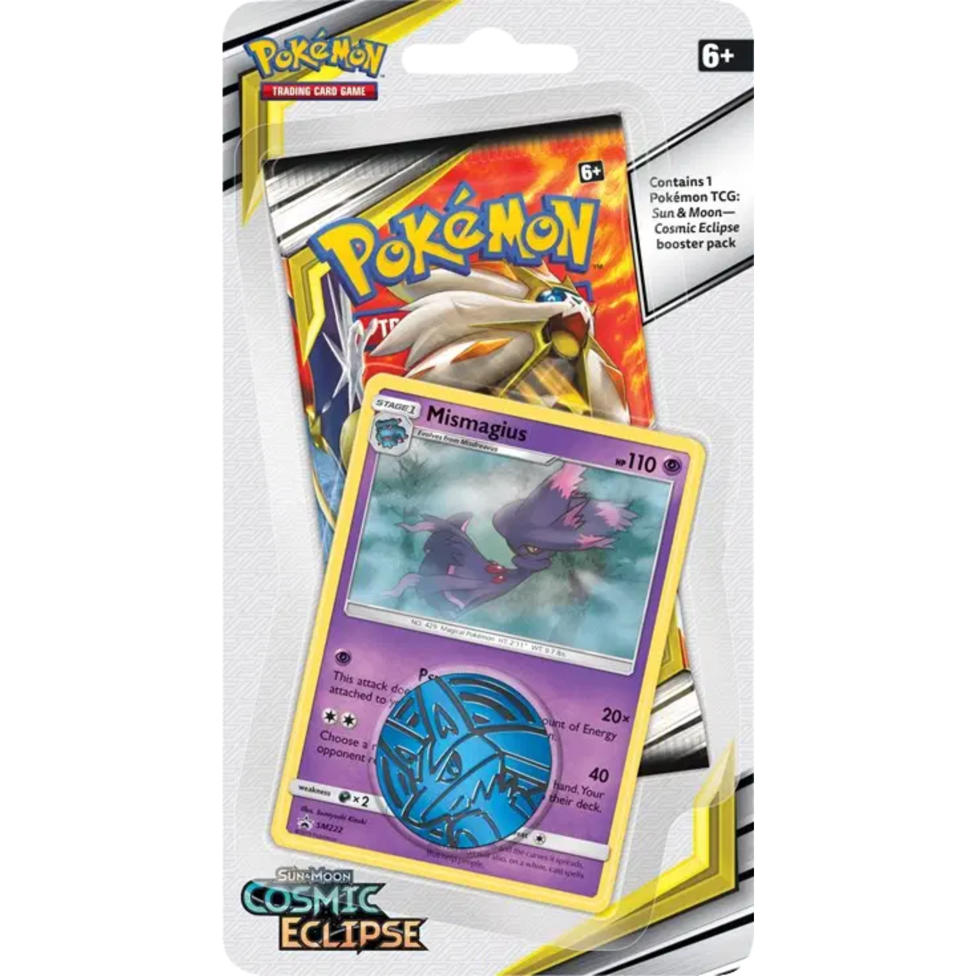 Cosmic Eclipse Single Pack Blister - Mismagius ( Sun & Moon ) Pokemon TCG