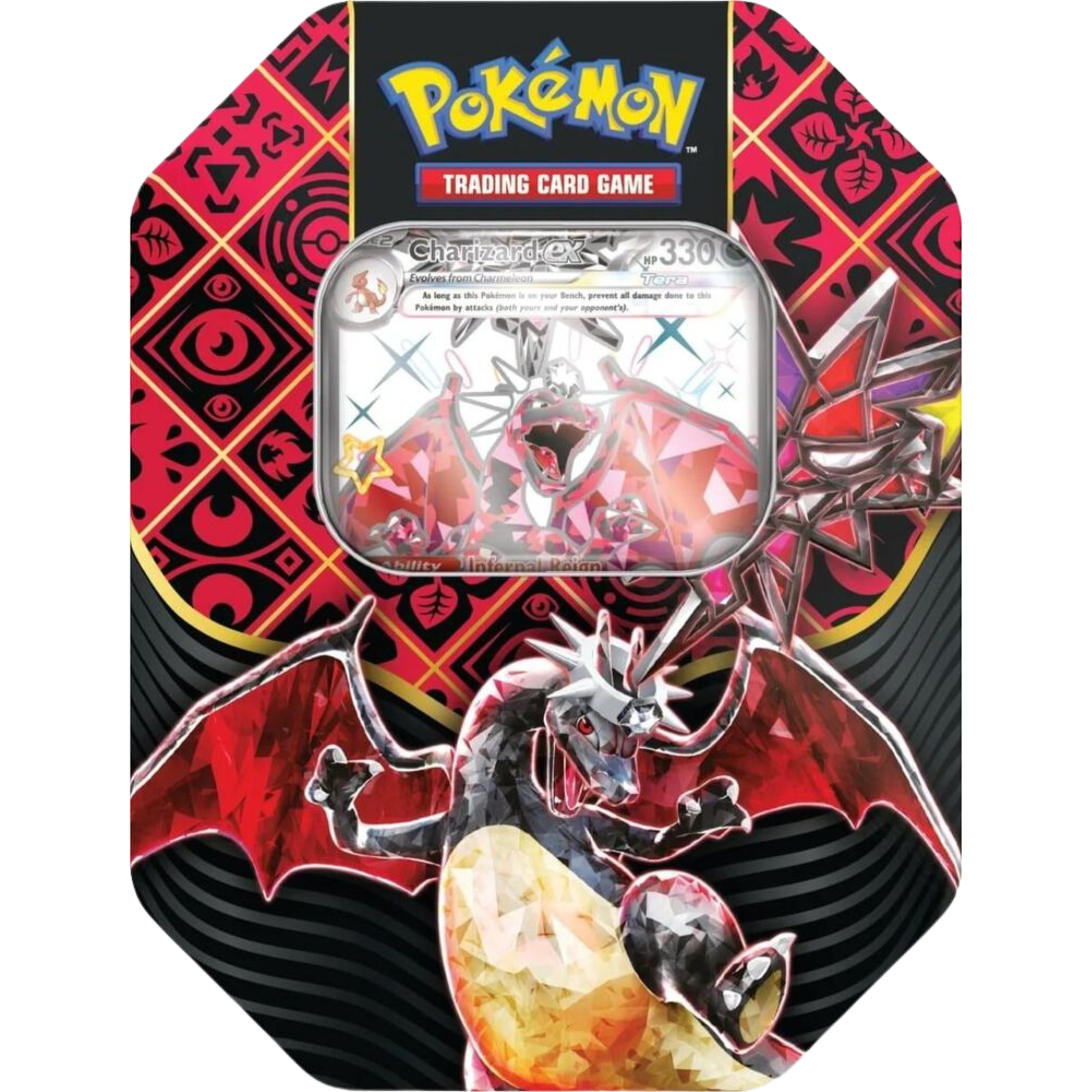 Paldean Fates Tin - Charizard ex ( European Version ) ( Scarlet & Violet ) Pokemon TCG