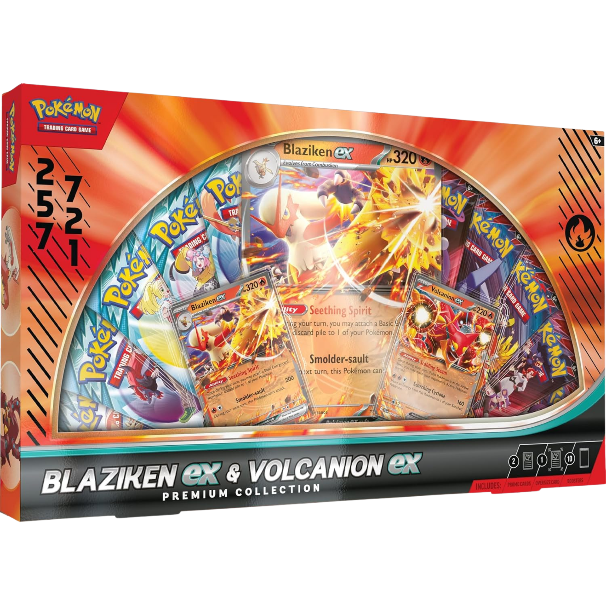 Blaziken ex & Volcanion ex Premium Collection ( Scarlet & Violet ) Pokemon TCG