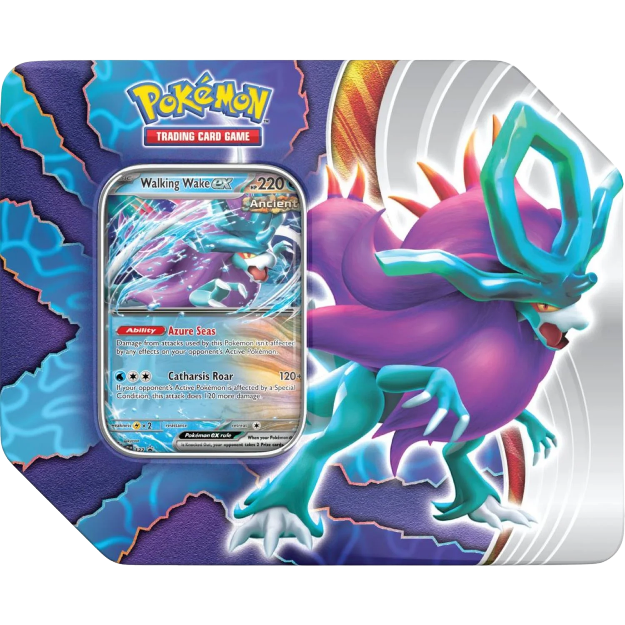 Paradox Clash Tin - Walking Wake ex ( Scarlet & Violet ) Pokemon TCG