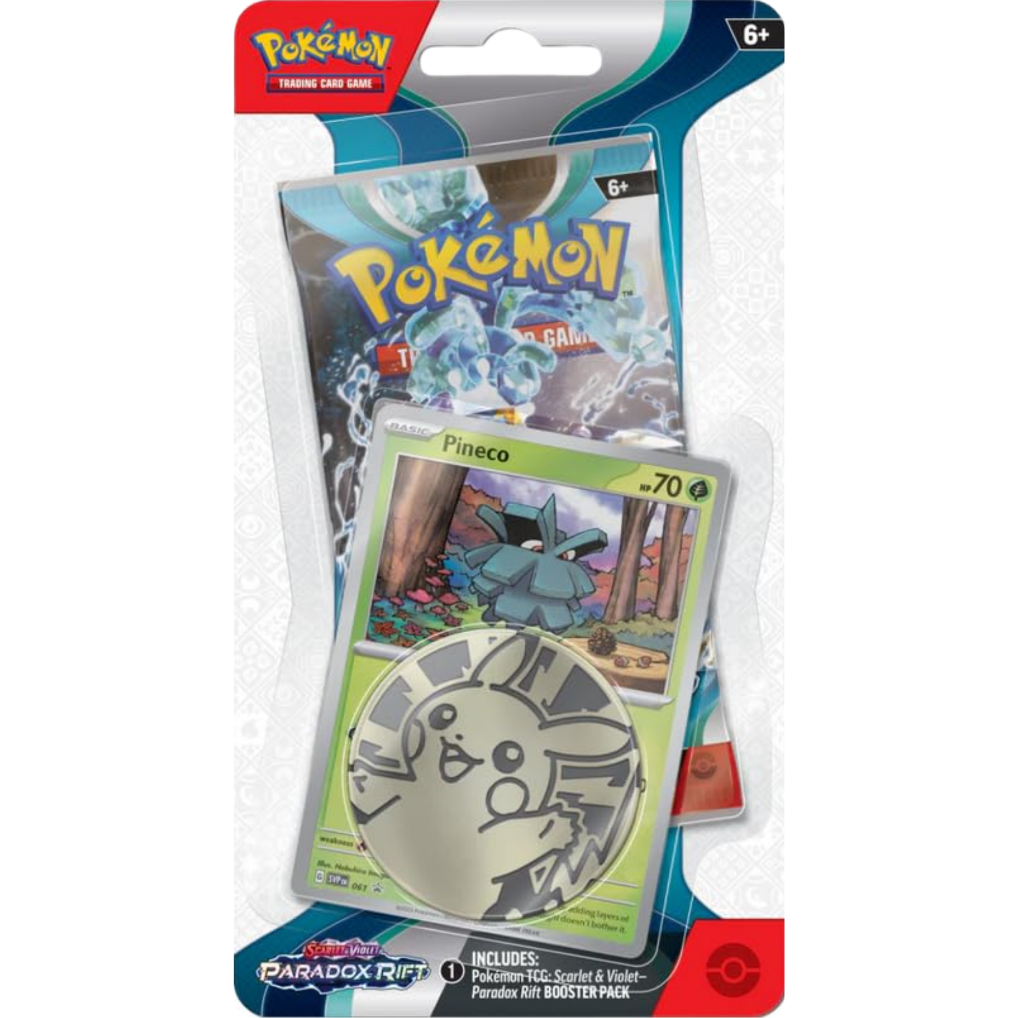 Paradox Rift Checklane Blister - Pineco ( Scarlet & Violet ) Pokemon TCG