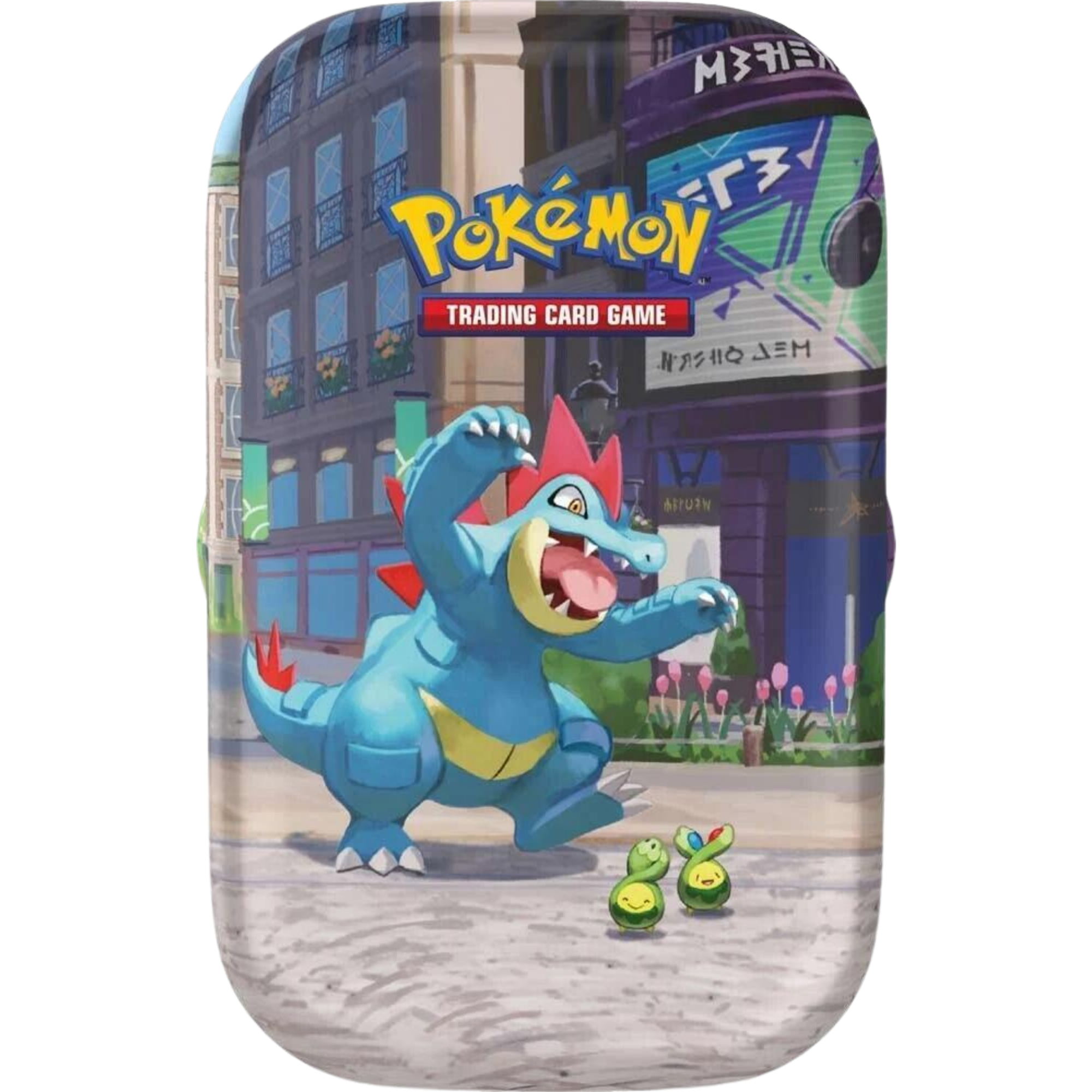 Lumiose City Mini Tin - Feraligatr & Budew ( Mega Evolution ) Pokemon TCG