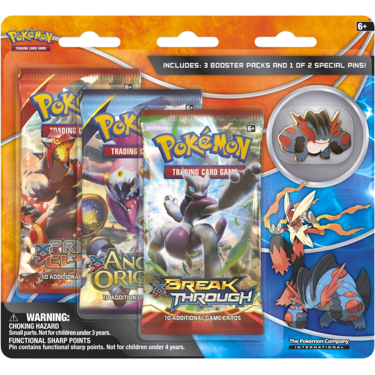 Collector Pin 3-Pack Blister - Mega Swampert ( XY ) Pokemon TCG