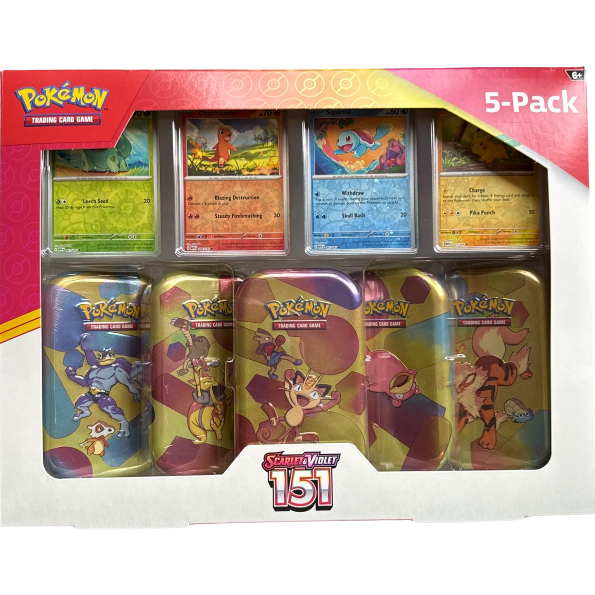 151 5-Pack Mini Tins - Meowth ( Scarlet & Violet ) Pokemon TCG