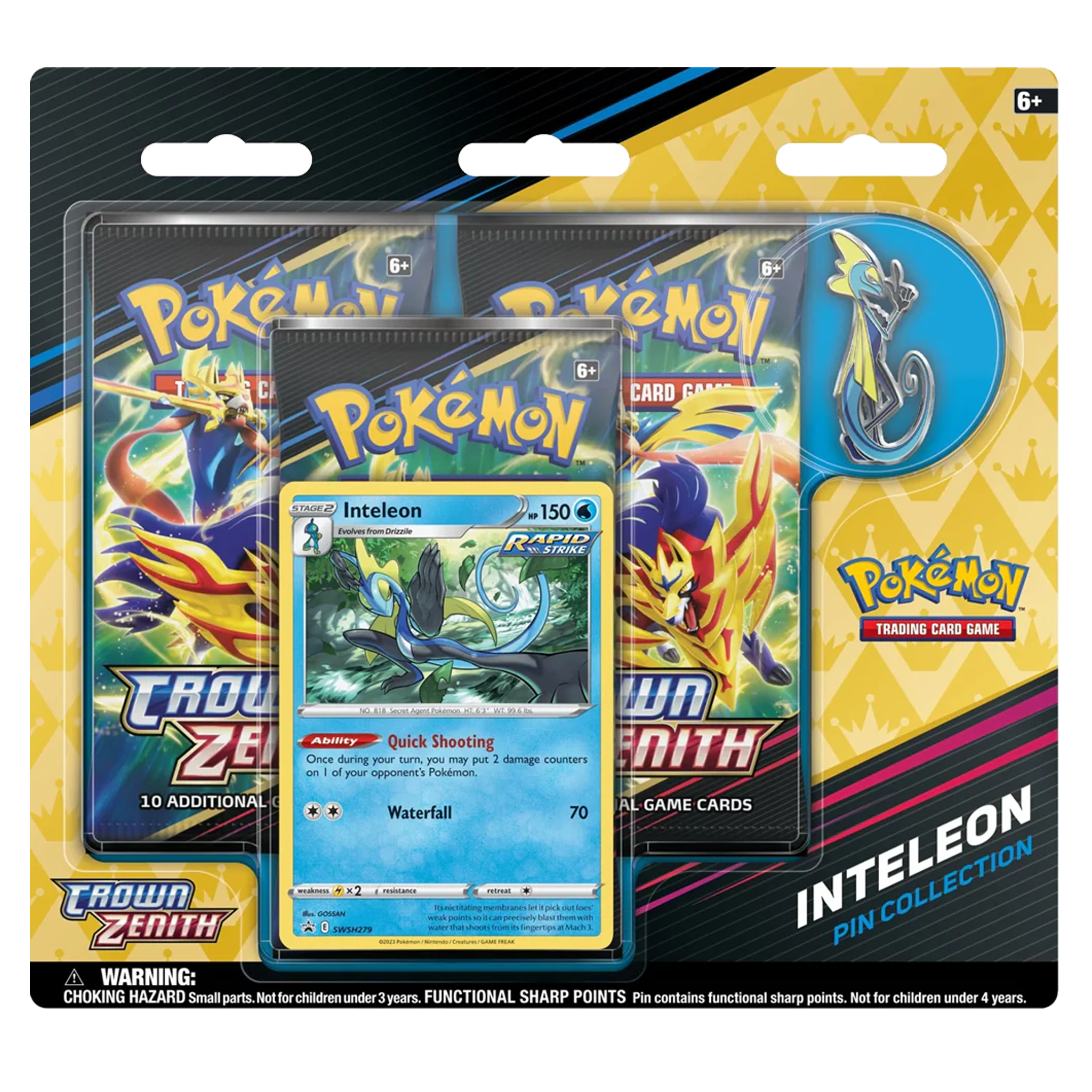 Crown Zenith Pin Collection - Inteleon ( Sword & Shield ) Pokemon TCG