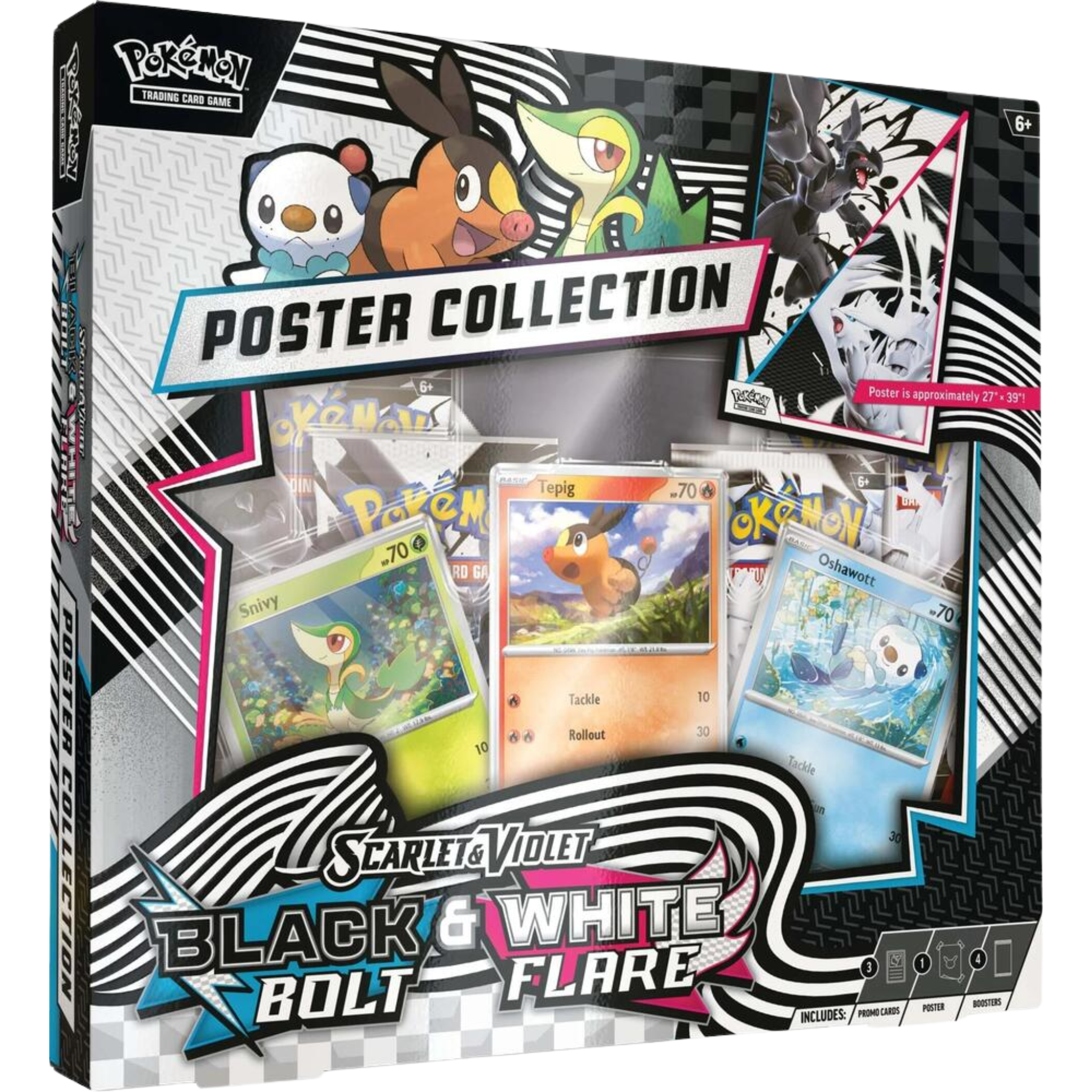 Black Bolt & White Flare Unova Poster Collection ( Scarlet & Violet ) Pokemon TCG
