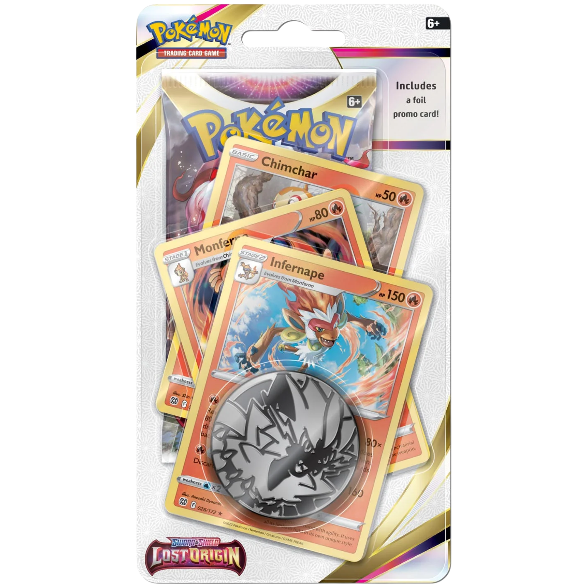 Lost Origin Premium Checklane Blister - Infernape ( Sword & Shield ) Pokemon TCG