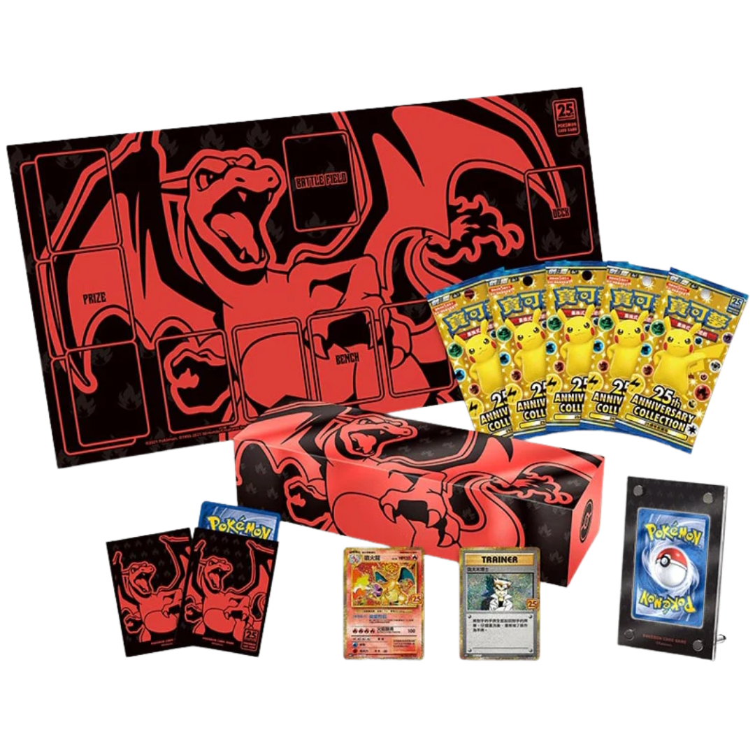 Charizard Reinforced Chinese Box ( 25th Anniversary ) Pokemon TGC