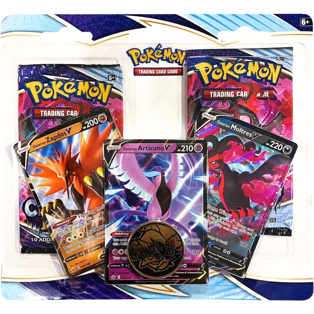 Chilling Reign 2-Pack Blister - Zapdos, Articuno & Moltres ( Sword & Shield ) Pokemon TCG