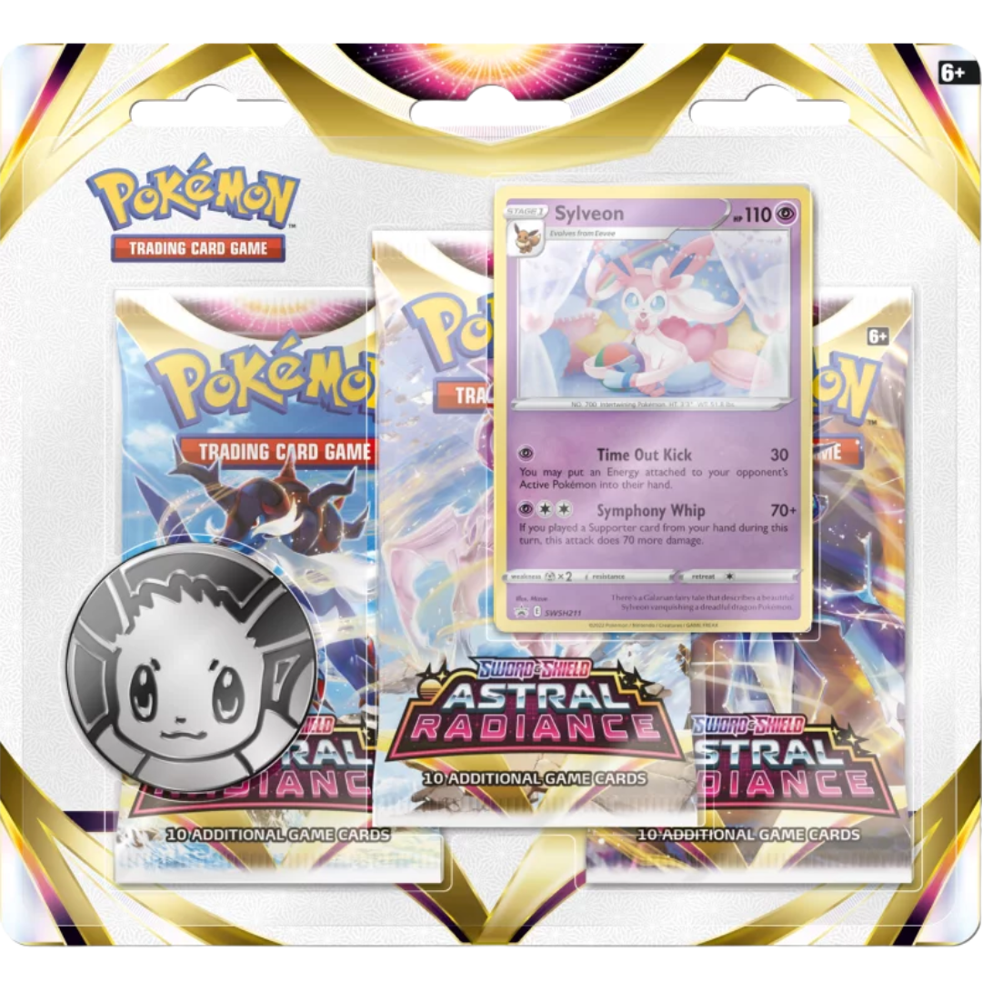 Astral Radiance 3-Pack Blister - Sylveon ( Sword & Shield ) Pokemon TCG