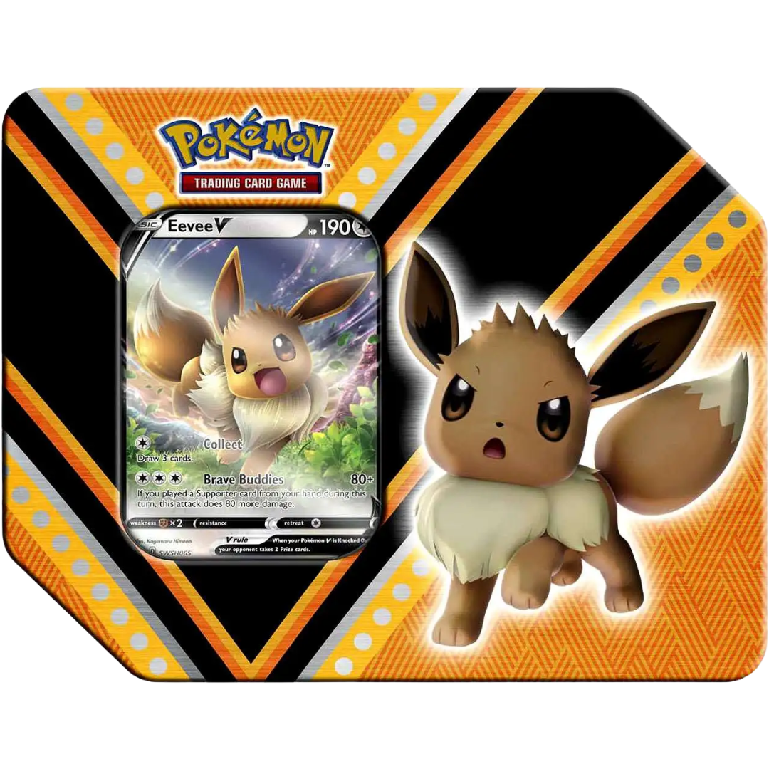 Eevee V Tin ( Sword & Shield ) Pokemon TCG