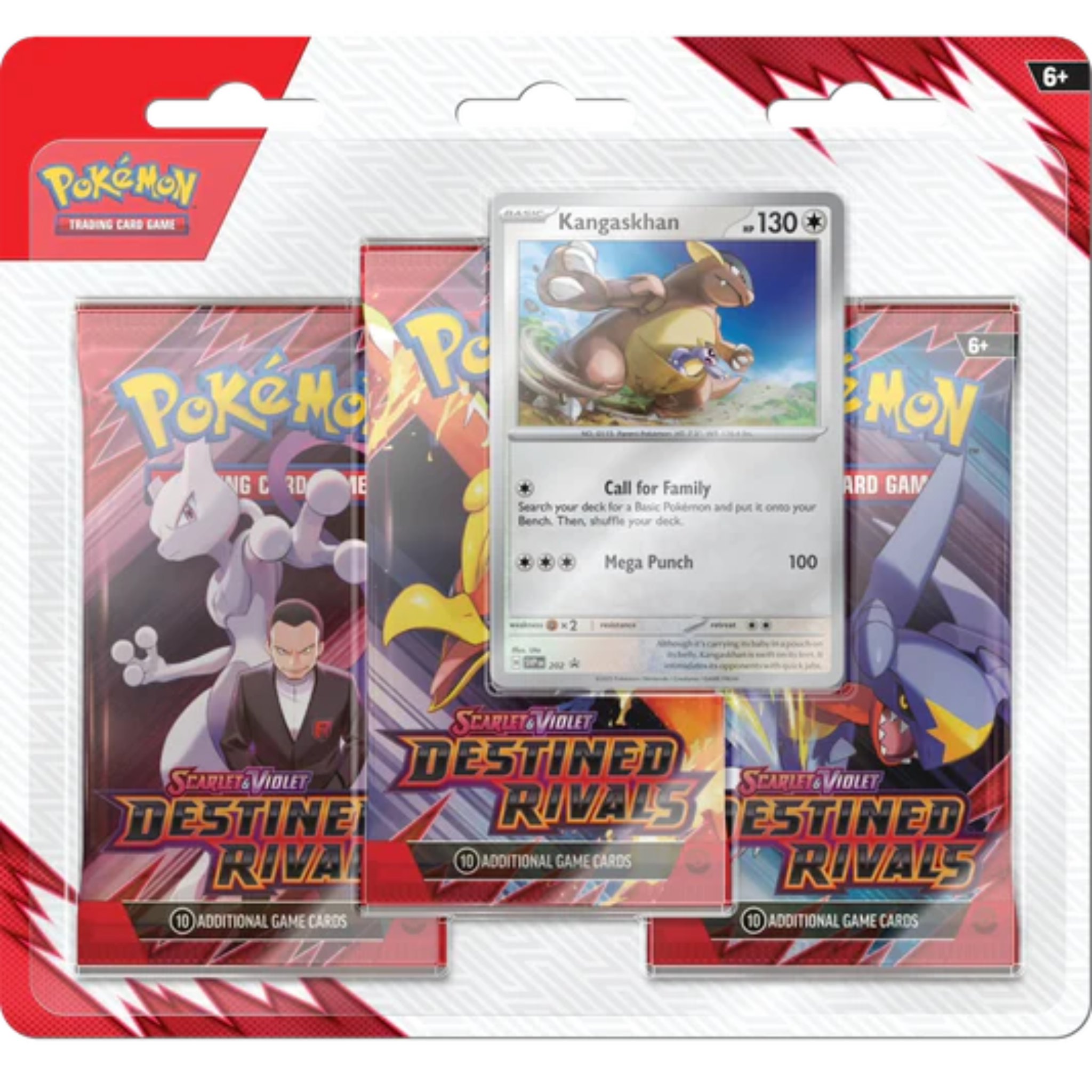 Destined Rivals 3-Pack Blister - Kangaskhan ( Scarlet & Violet ) Pokemon TCG