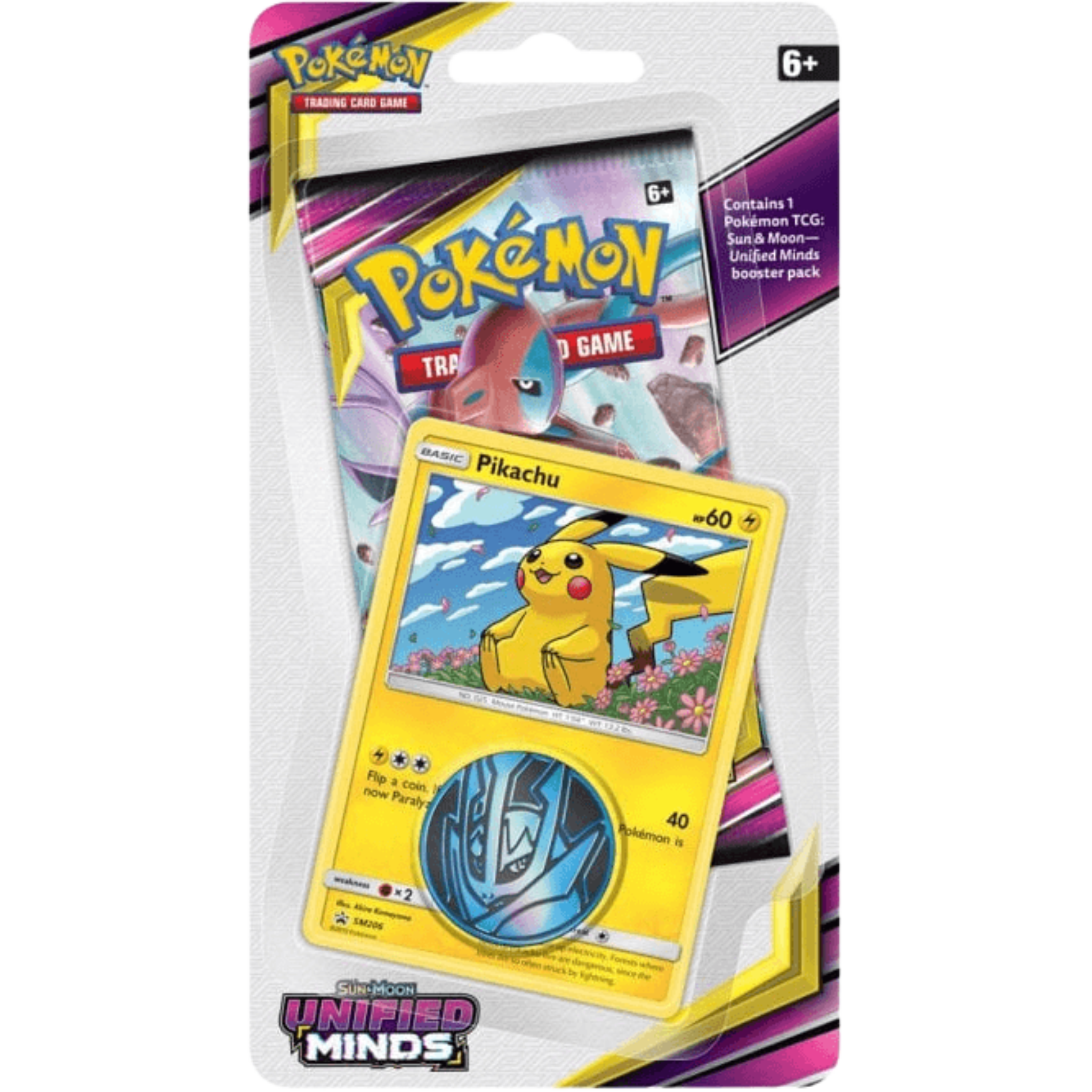 Unified Minds Single Pack Blister - Pikachu ( Sun & Moon ) Pokemon TCG