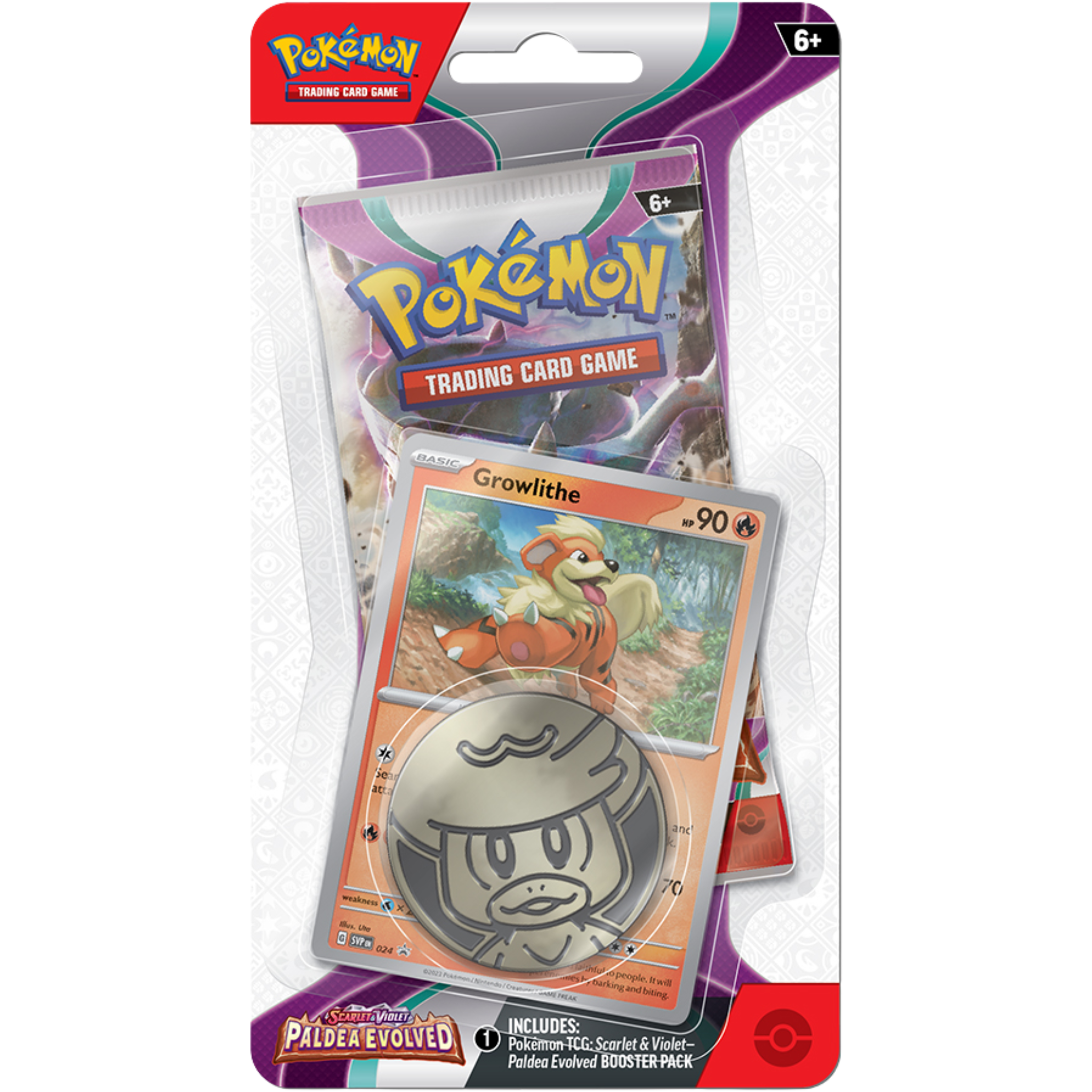 Paldea Evolved Single Pack Blister - Growlithe ( Scarlet & Violet ) Pokemon TCG