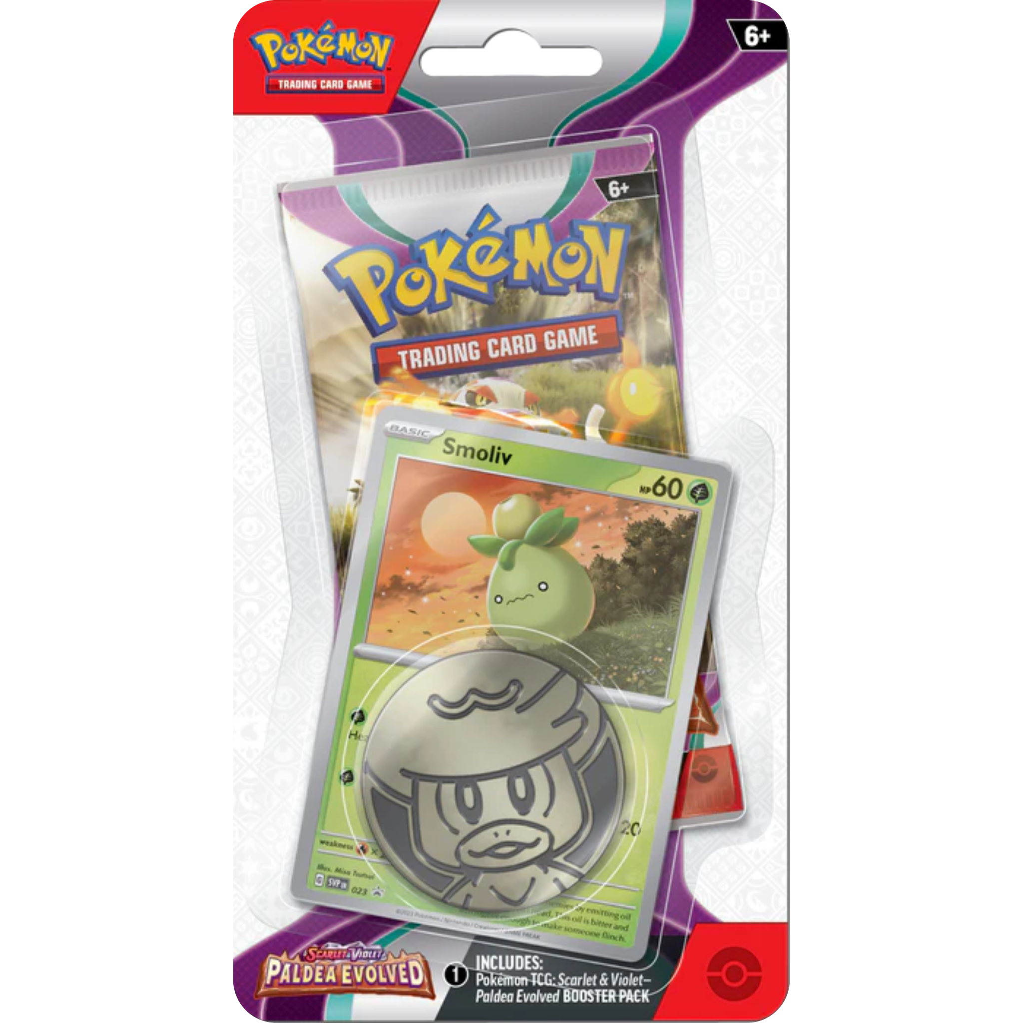 Paldea Evolved Single Pack Blister - Smoliv ( Scarlet & Violet ) Pokemon TCG