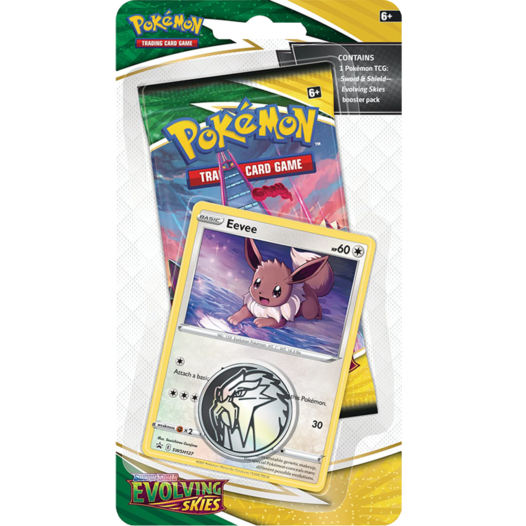 Evolving Skies Checklane Blister - Eevee ( Sword & Shield ) Pokemon TCG
