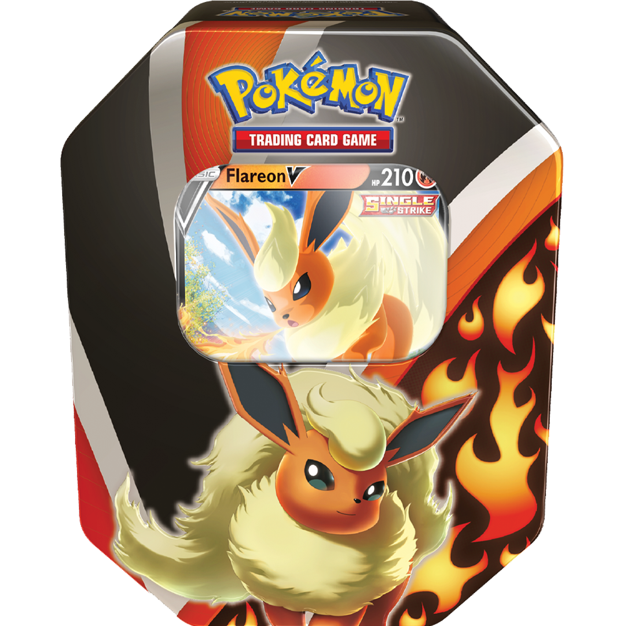 Eevee Evolutions Tin - Flareon V ( Sword & Shield ) Pokemon TCG