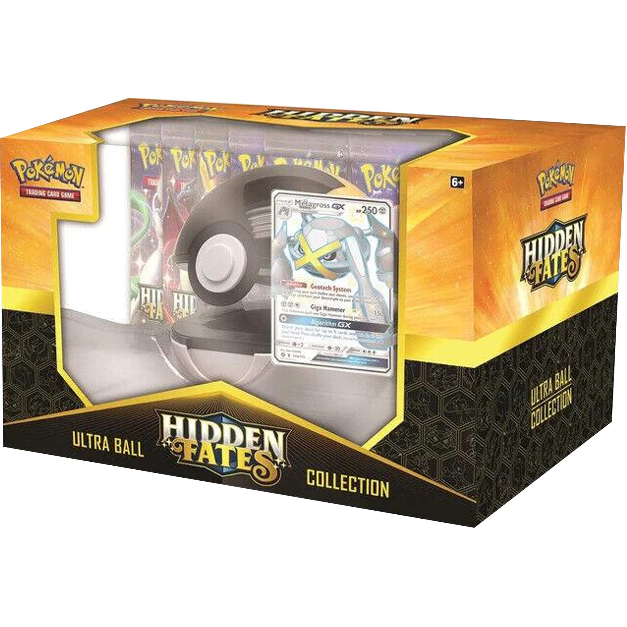 Hidden Fates Poke Ball Collection - Shiny Metagross ( Sun & Moon ) Pokemon TCG
