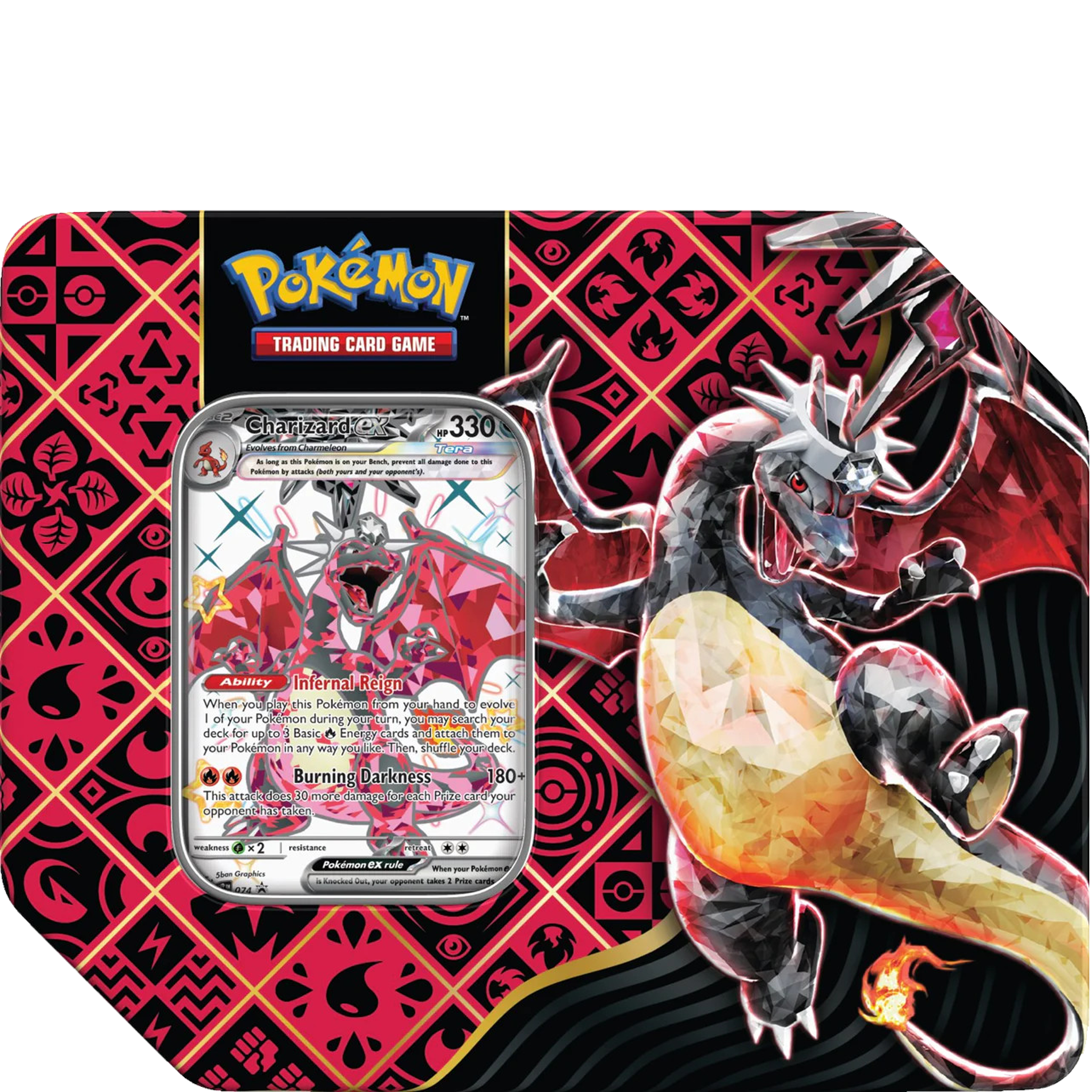 Paldean Fates Tin - Charizard Ex ( Scarlet & Violet ) Pokemon TCG
