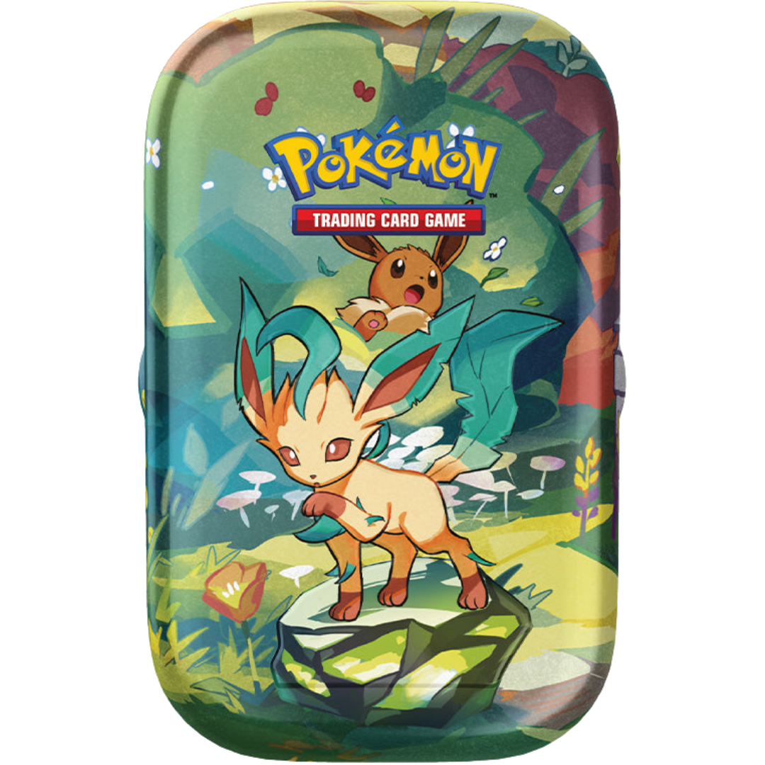 Prismatic Evolutions Mini Tin - Leafeon ( Scarlet & Violet ) Pokemon TCG
