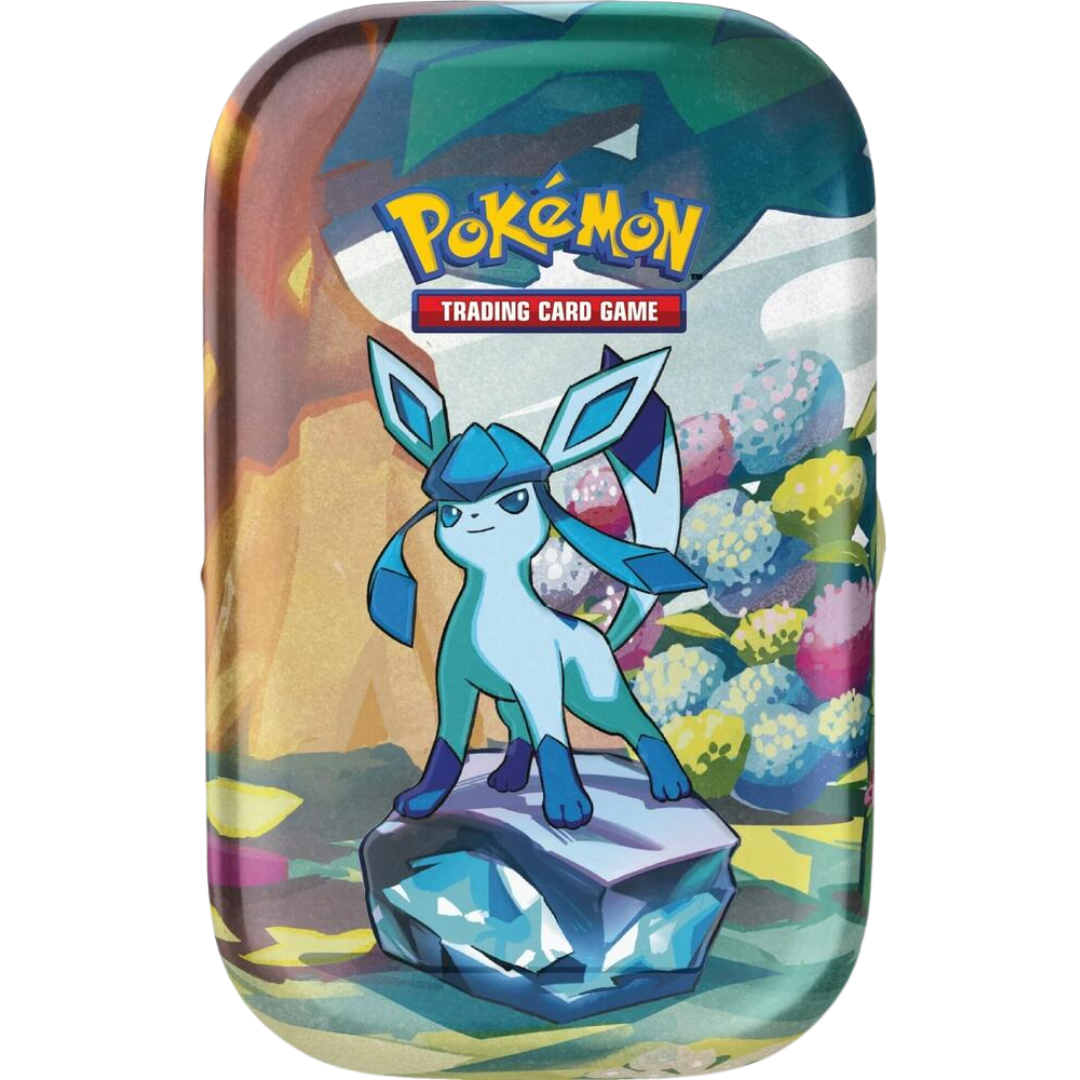 Prismatic Evolutions Mini Tin - Glaceon ( Scarlet & Violet ) Pokemon TCG