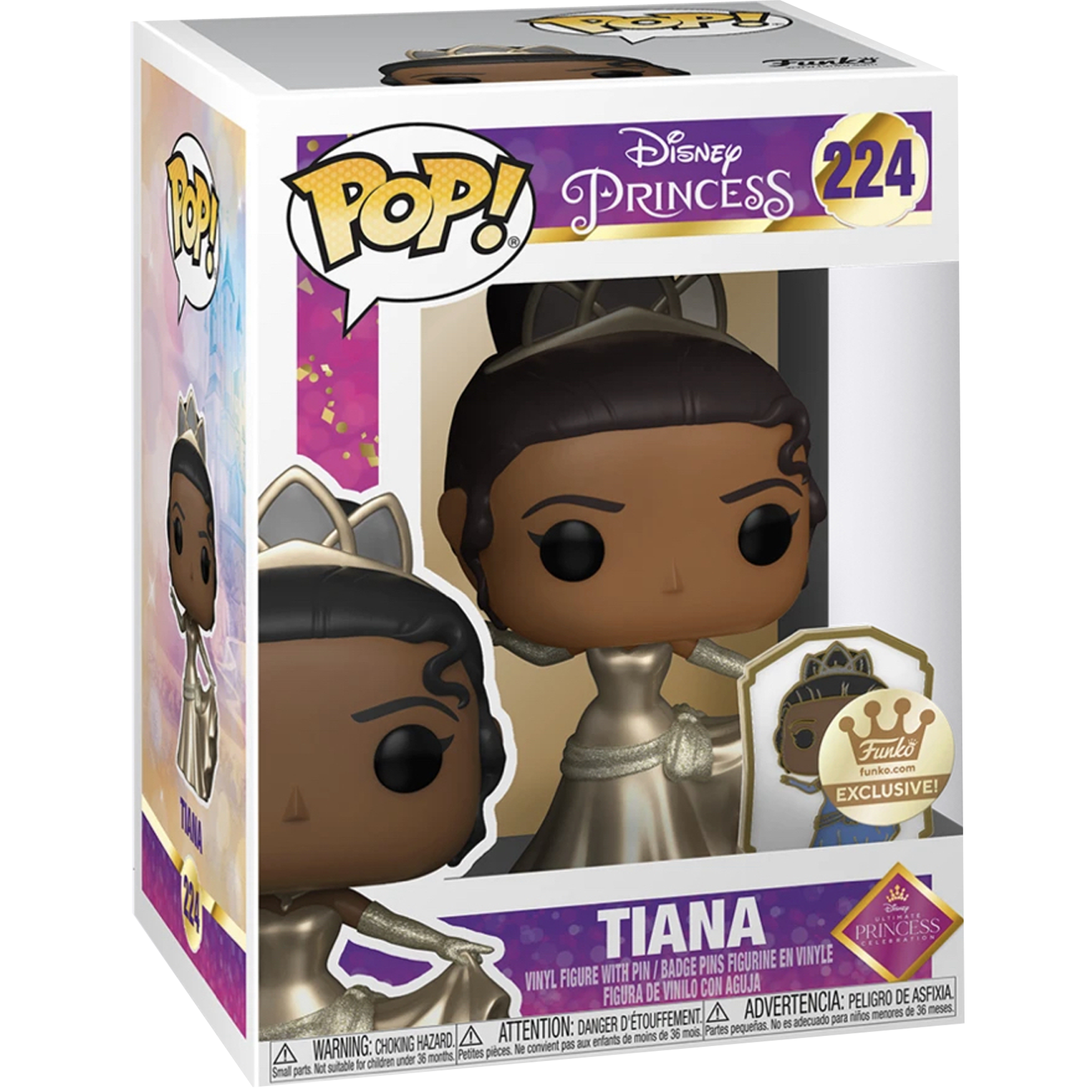 Tiana Gold with Pin 224 ( Disney ) Funko Pop