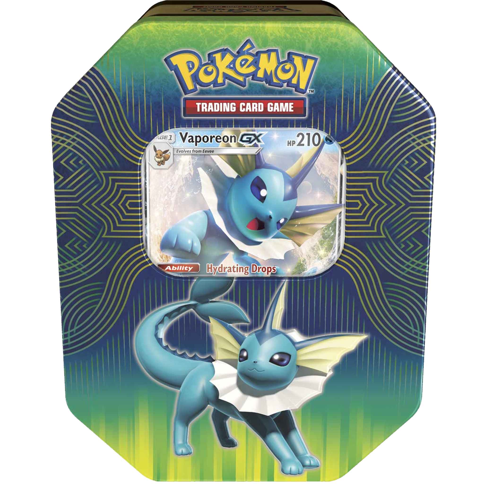 Elemental Power Tin - Vaporeon GX ( Sword & Shield ) Pokemon TCG