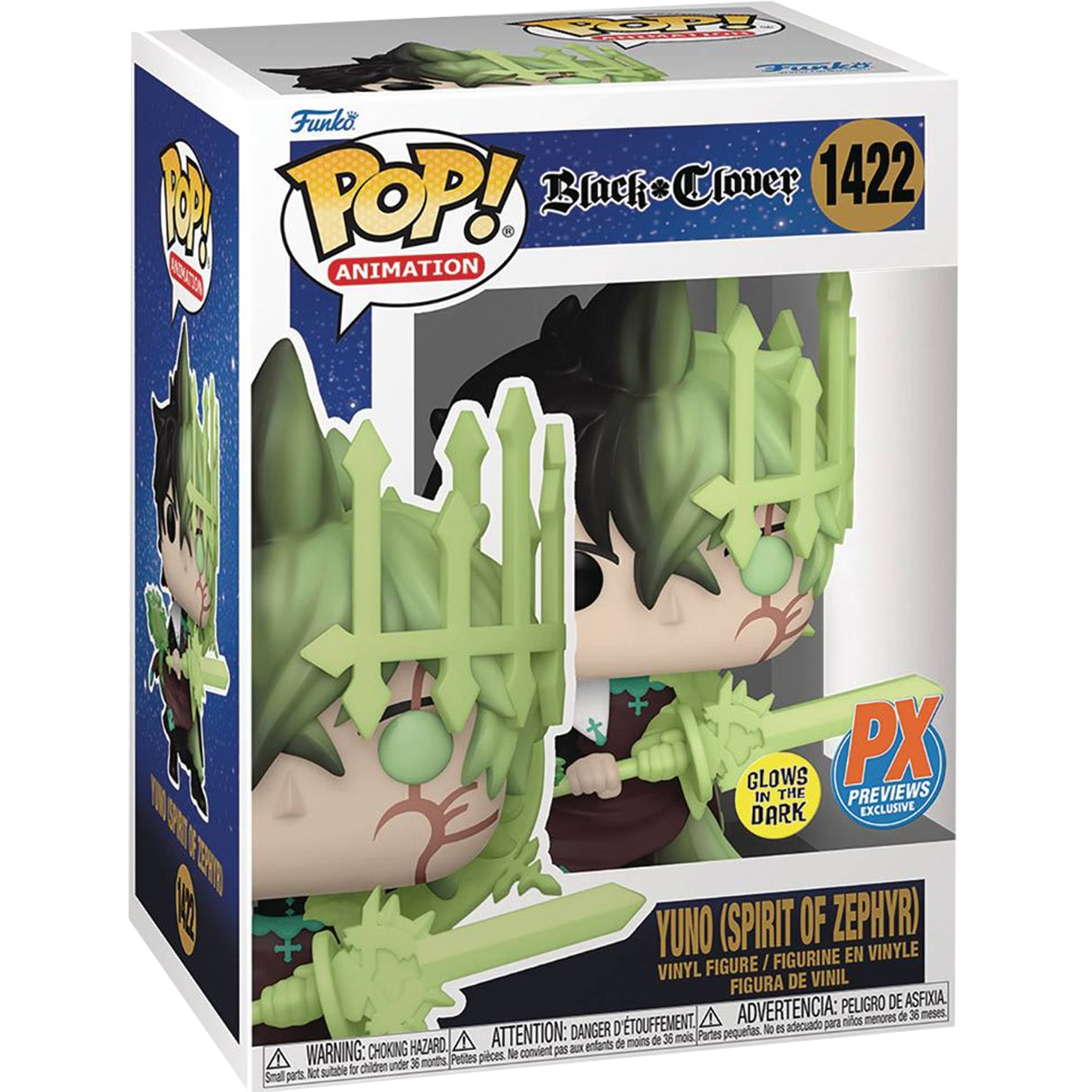 Yuno Spirit of Zephyr Glow 1422 ( Black Clover ) Funko Pop