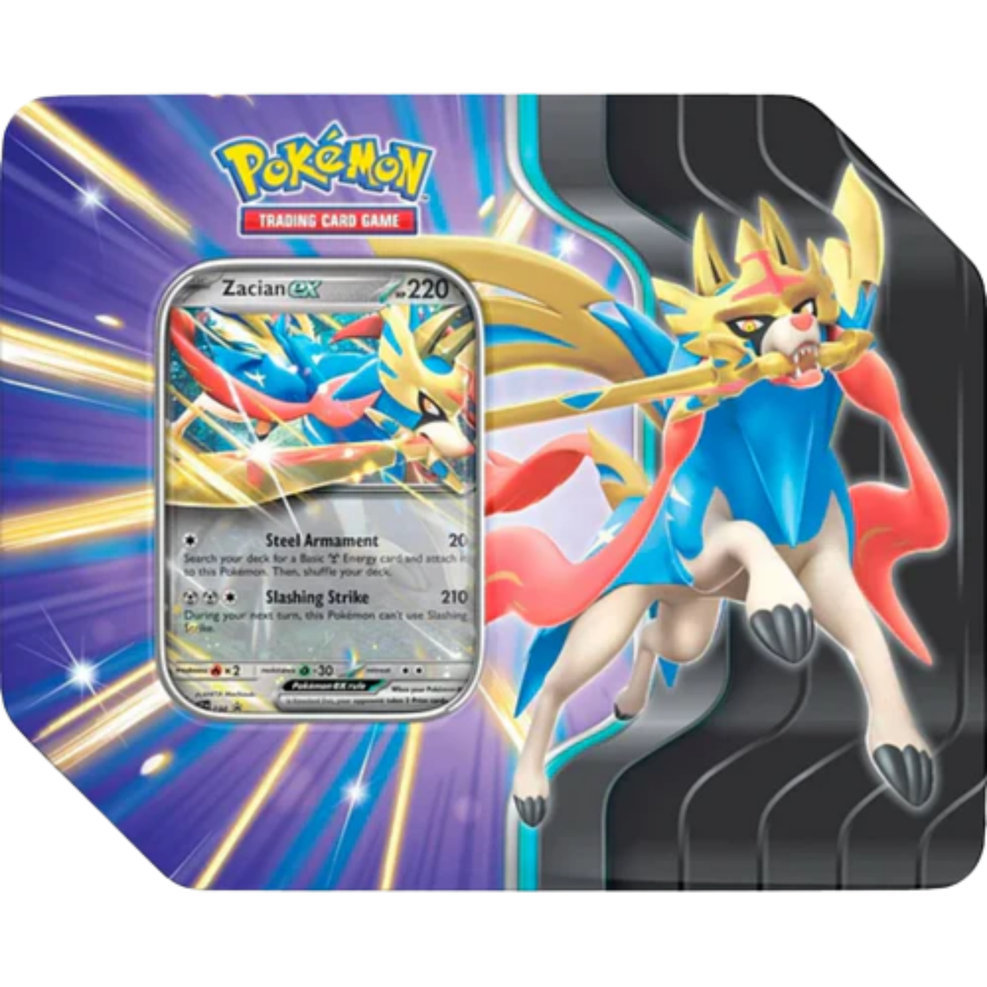 Slashing Legends Tin - Zacian ex ( Scarlet & Violet ) Pokemon TCG