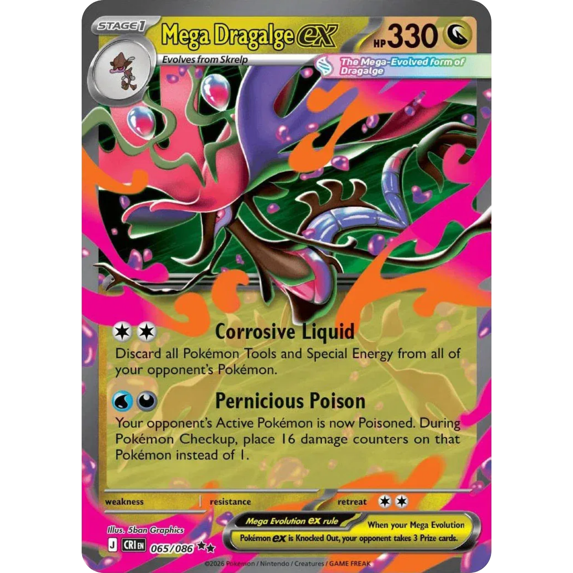Mega Dragalge ex (065/094) [Mega Evolution: Chaos Rising]