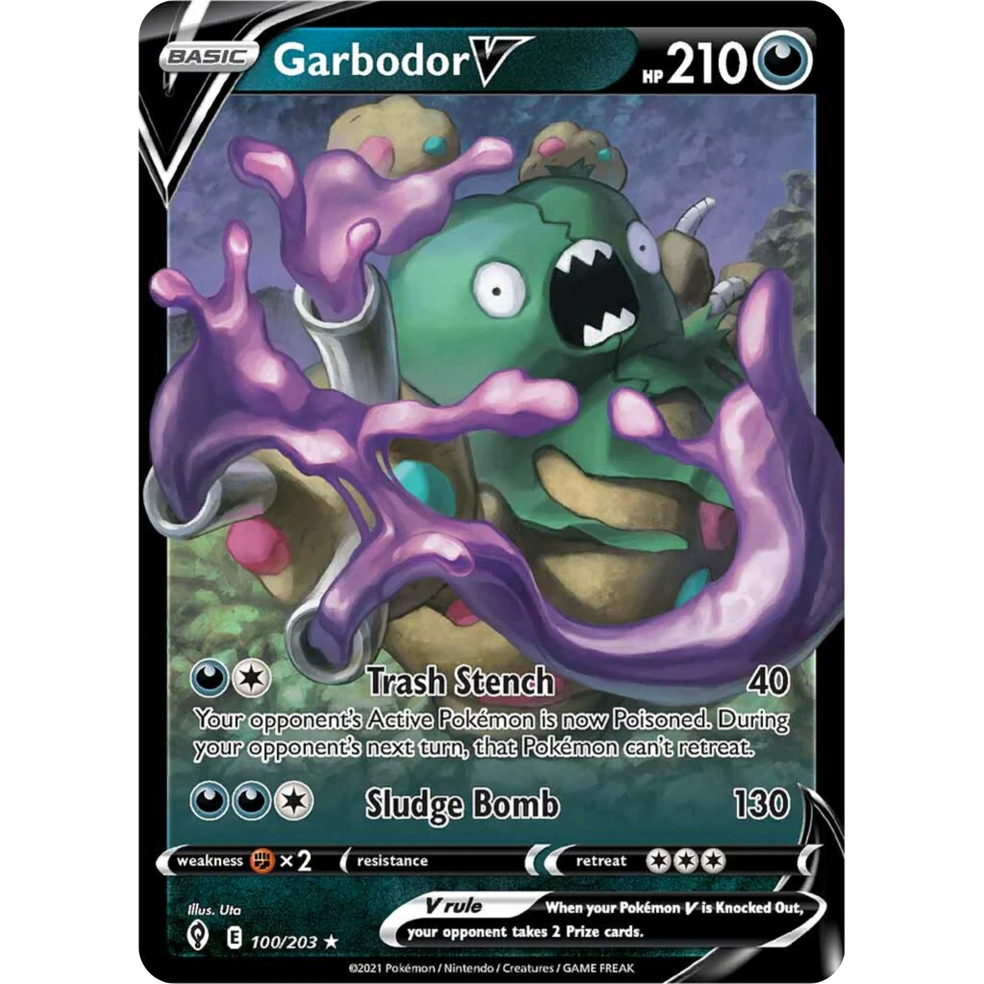 Garbodor V (100/203) [Sword & Shield: Evolving Skies]