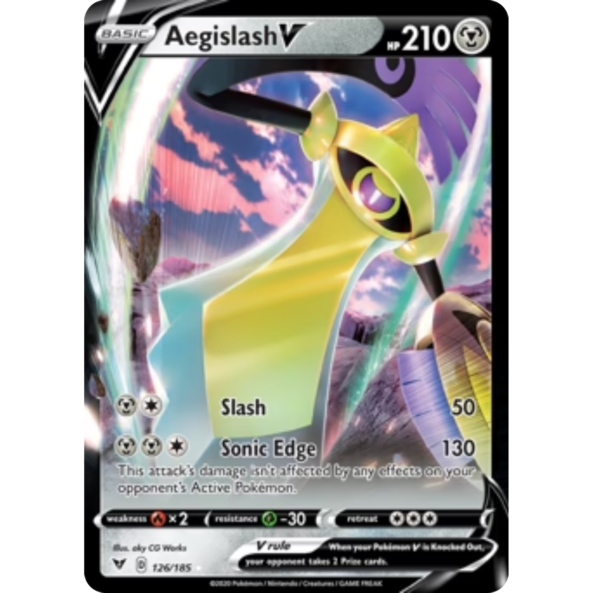 Aegislash V (126/185) [Sword & Shield: Vivid Voltage]