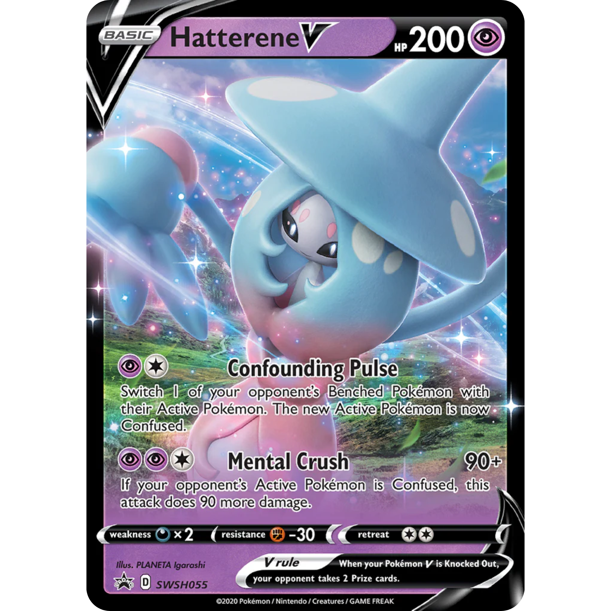 Hatterene V (SWSH055) [Sword & Shield: Black Star Promos]