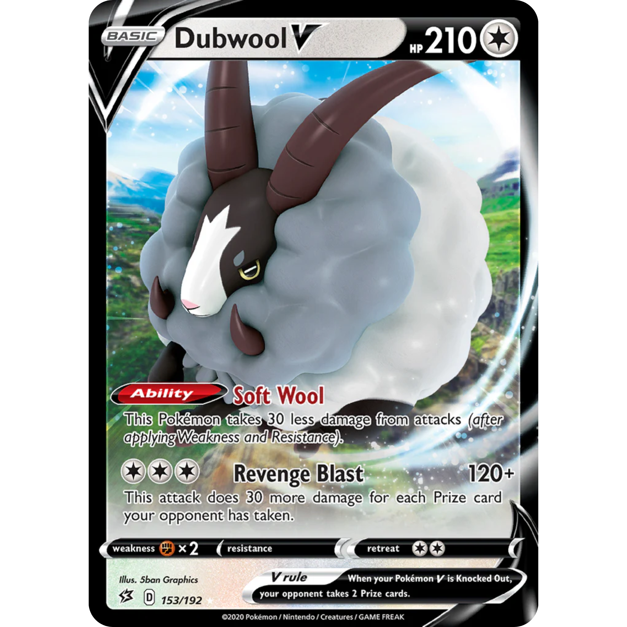 Dubwool V (153/192) [Sword & Shield: Rebel Clash]