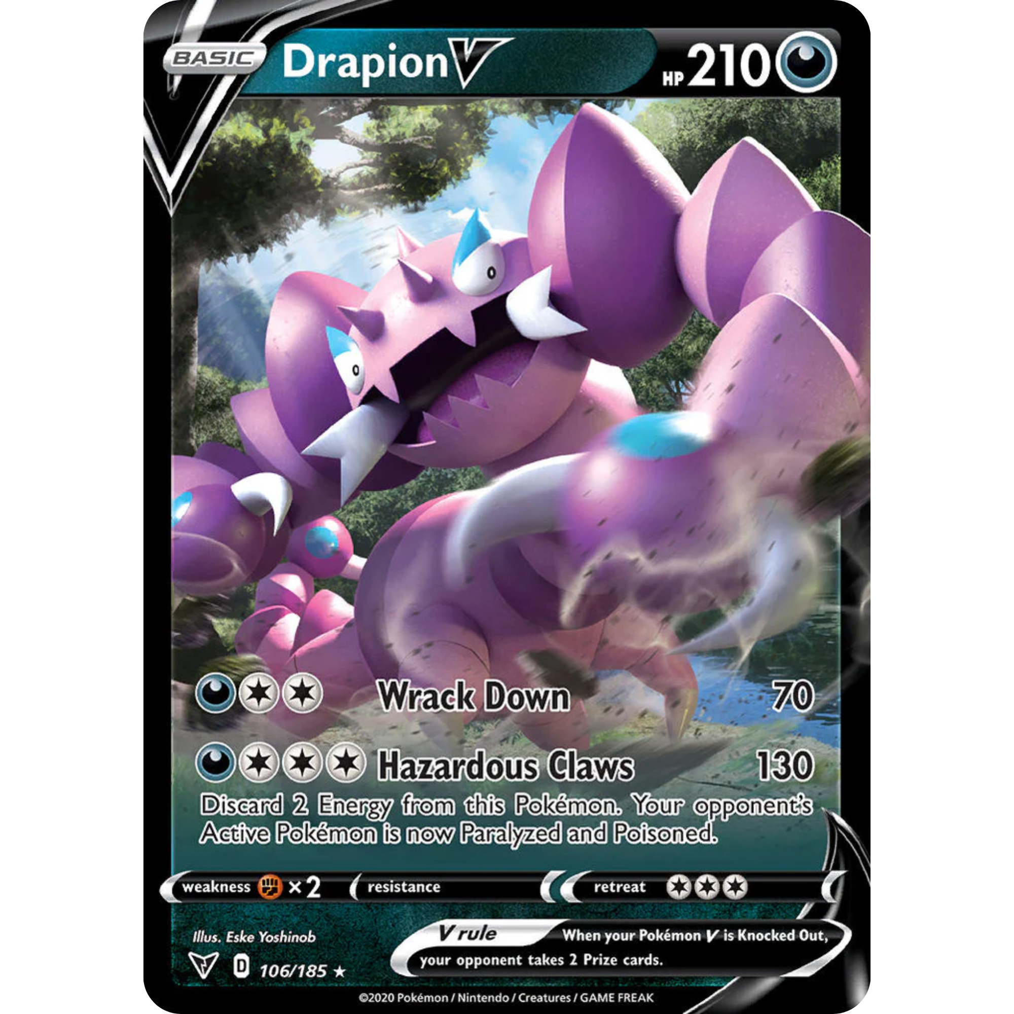Drapion V (106/185) [Sword & Shield: Vivid Voltage]