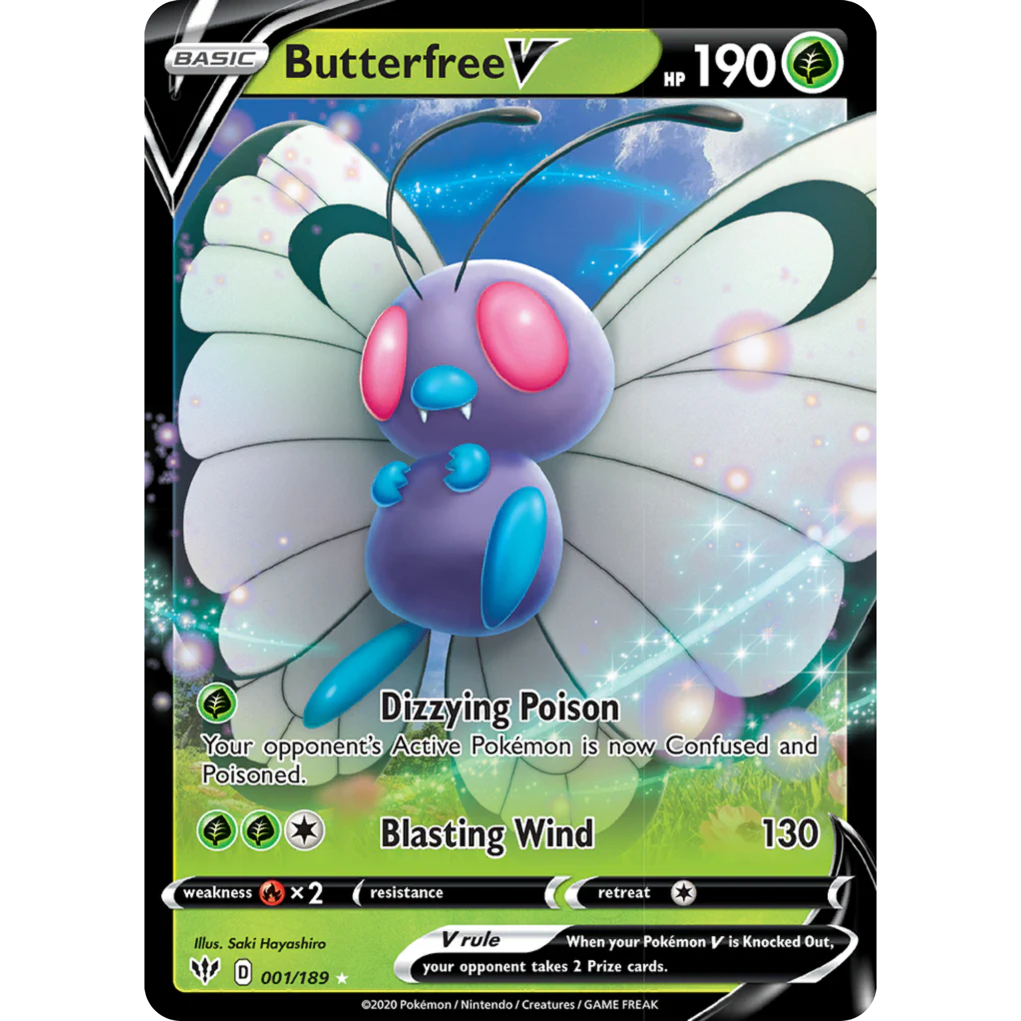 Butterfree V (001/189) [Sword & Shield: Darkness Ablaze]