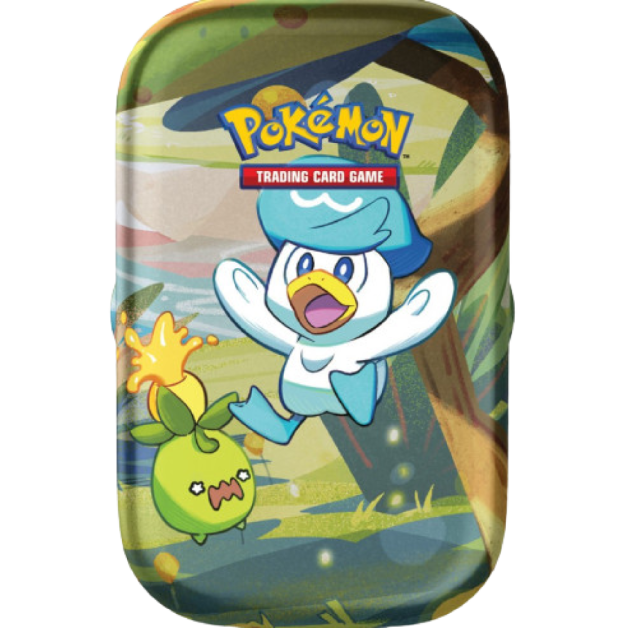 Paldea Friends Mini Tin - Quaxly & Smoliv ( Scarlet & Violet ) Pokemon TCG
