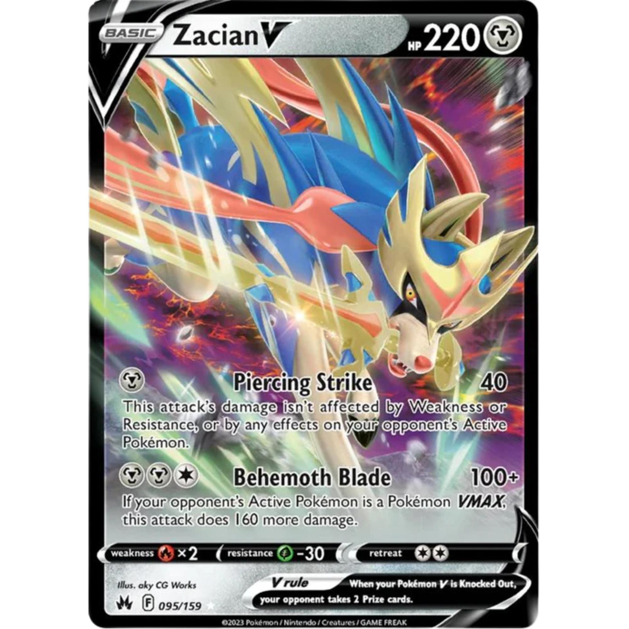 Zacian V (095/159) (Jumbo Card) [Sword & Shield: Crown Zenith]