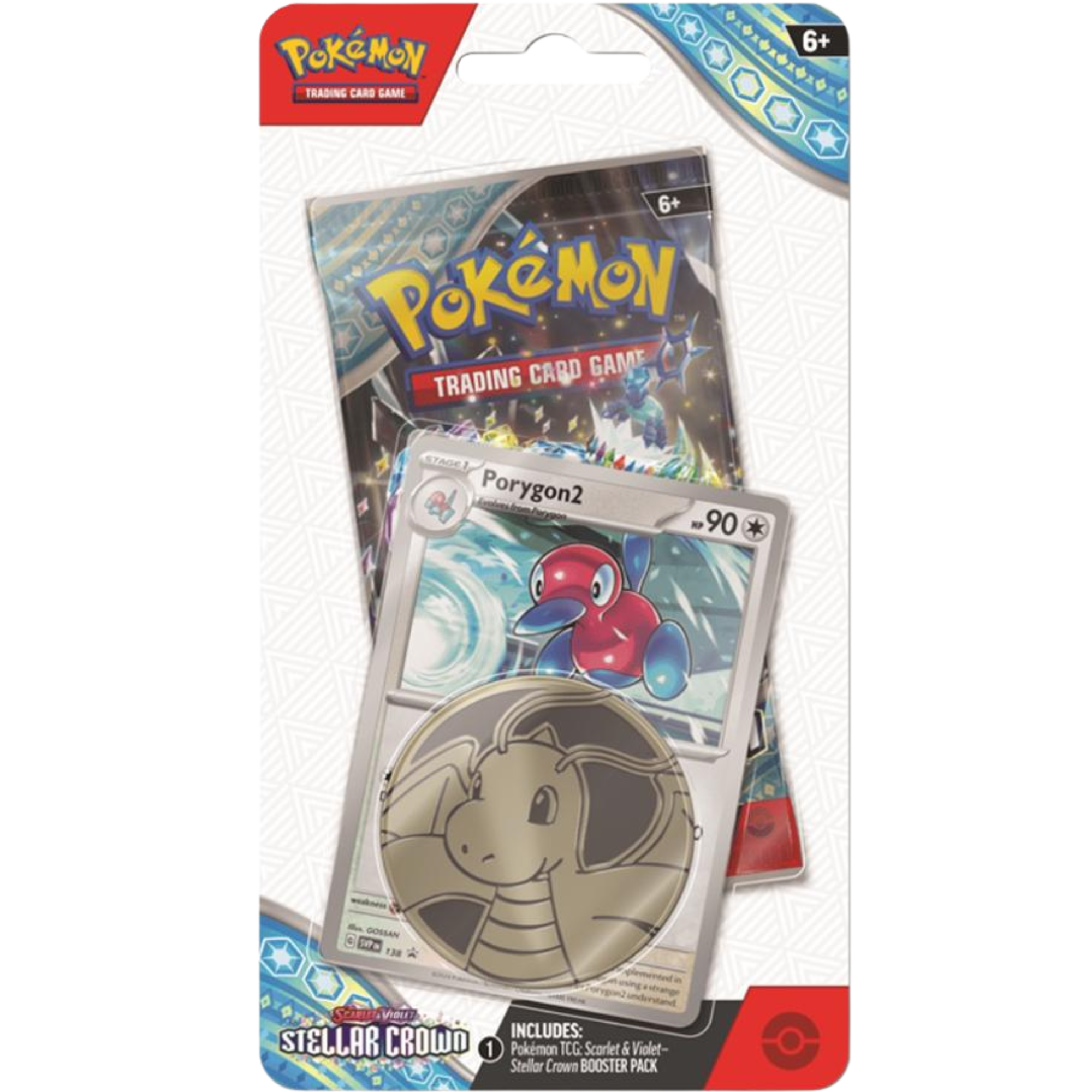 Stellar Crown Checklane Blister Pack - Porygon 2 ( Scarlet & Violet ) Pokemon TCG