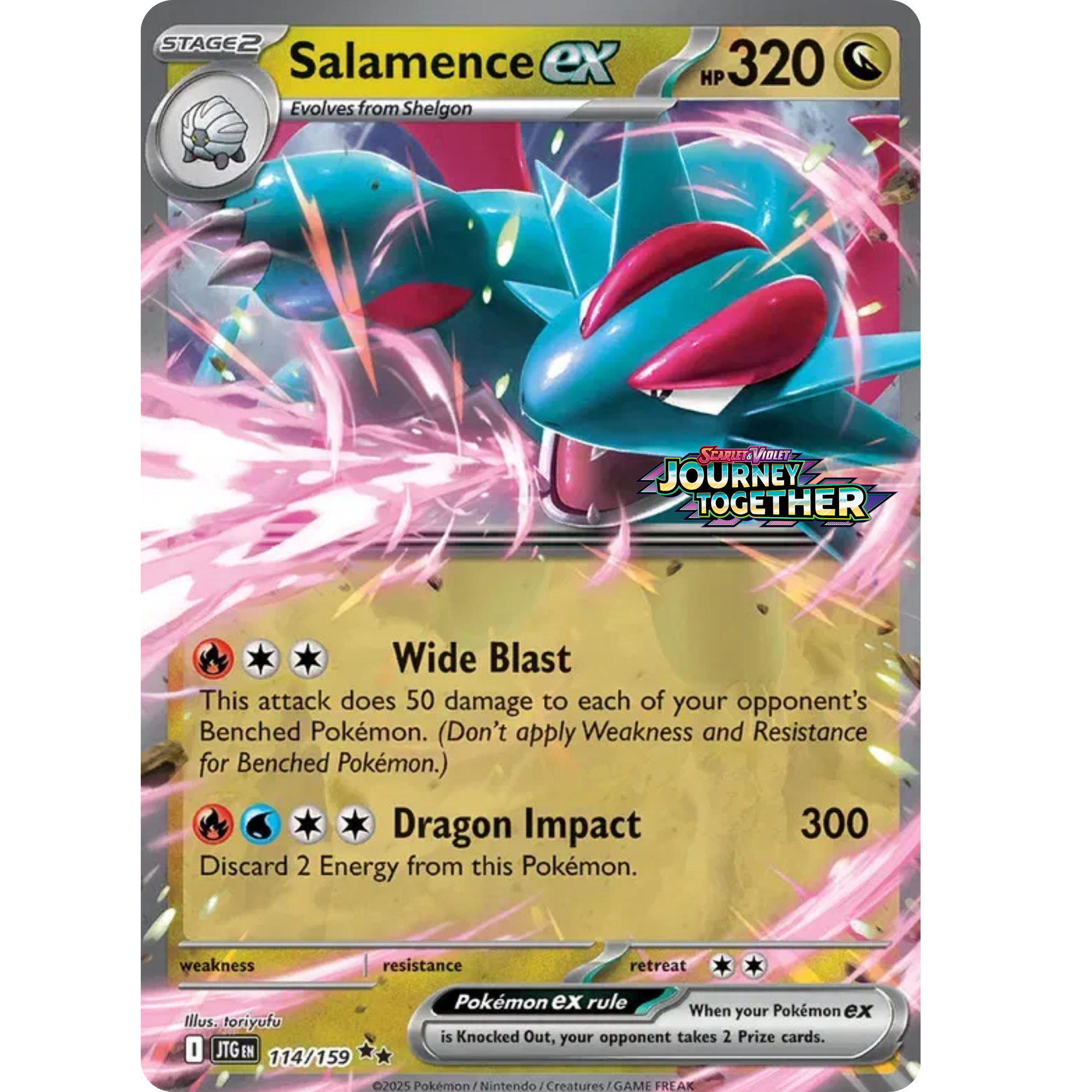 Salamence ex (Journey Together Stamped) (114/159) [Scarlet & Violet Promo]