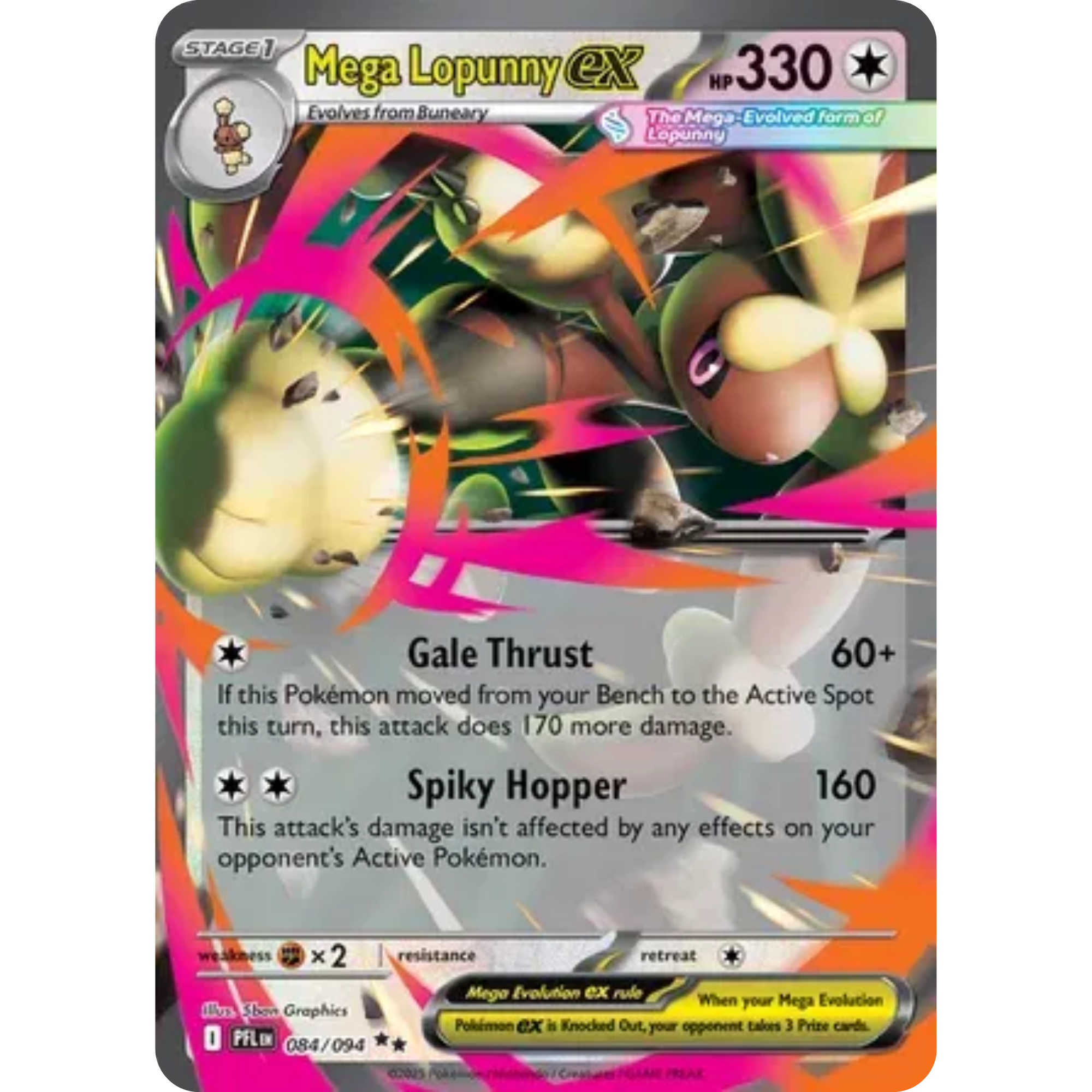 Mega Lopunny ex (084/094) [Phantasmal Flames]