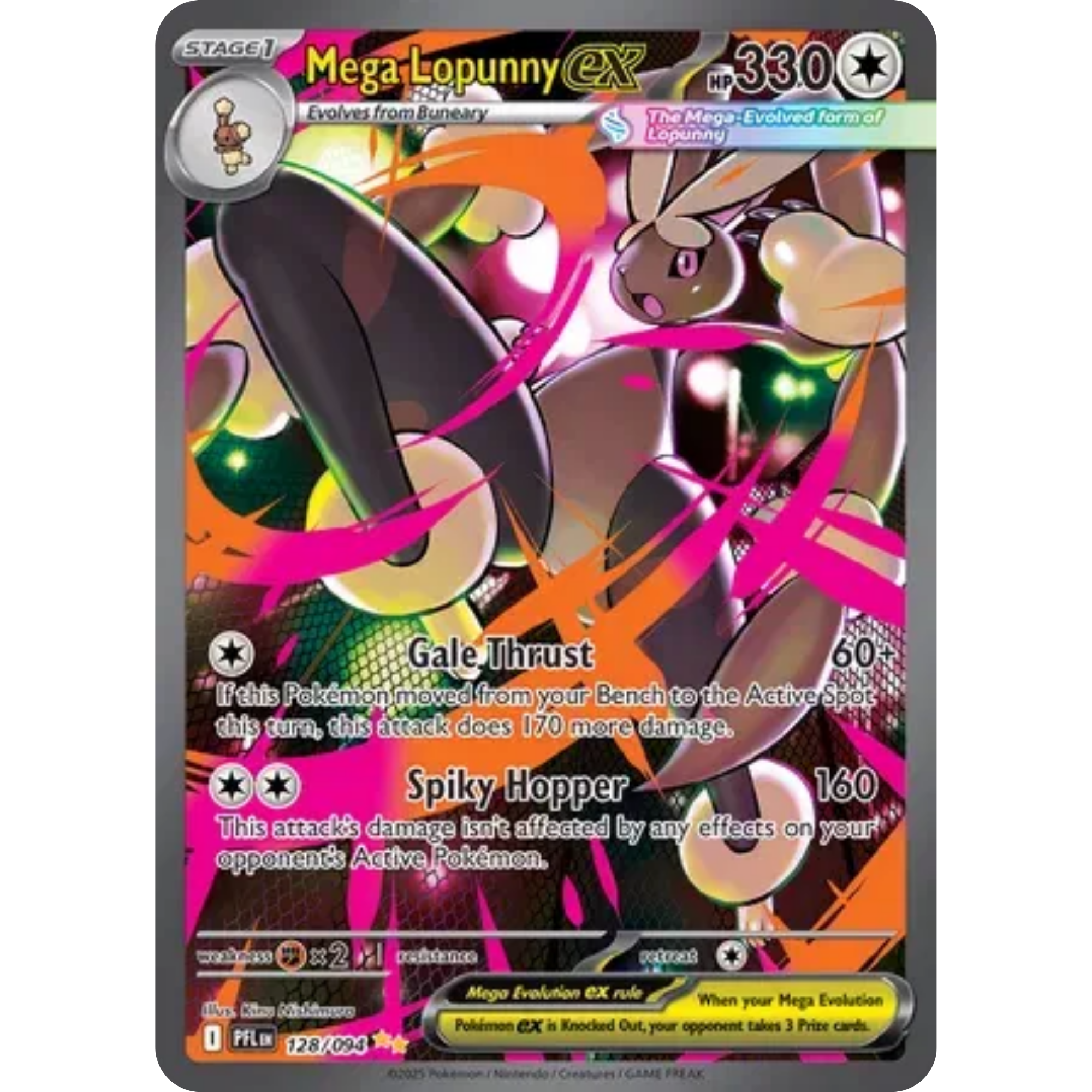 Mega Lopunny ex (128/094) [Phantasmal Flames]