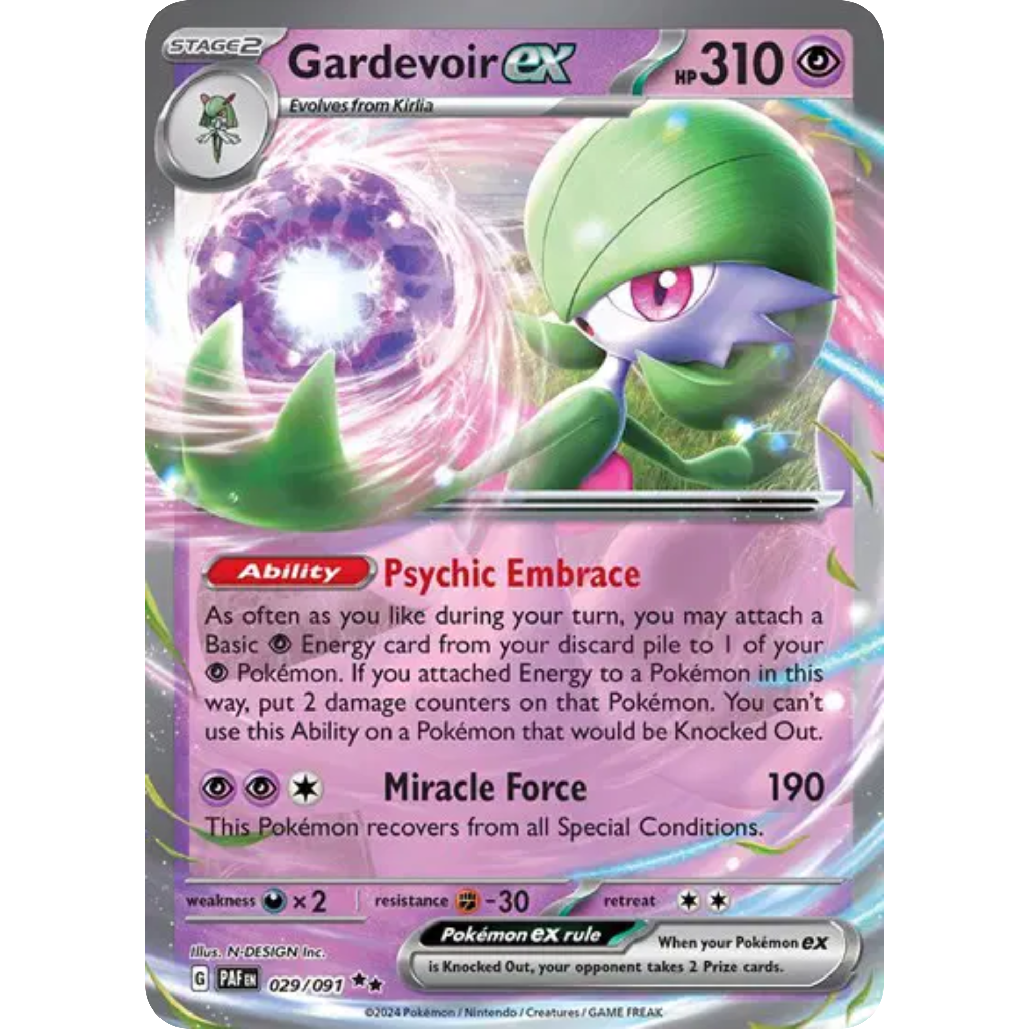 Gardevoir ex (029/091) [Scarlet & Violet: Paldean Fates]