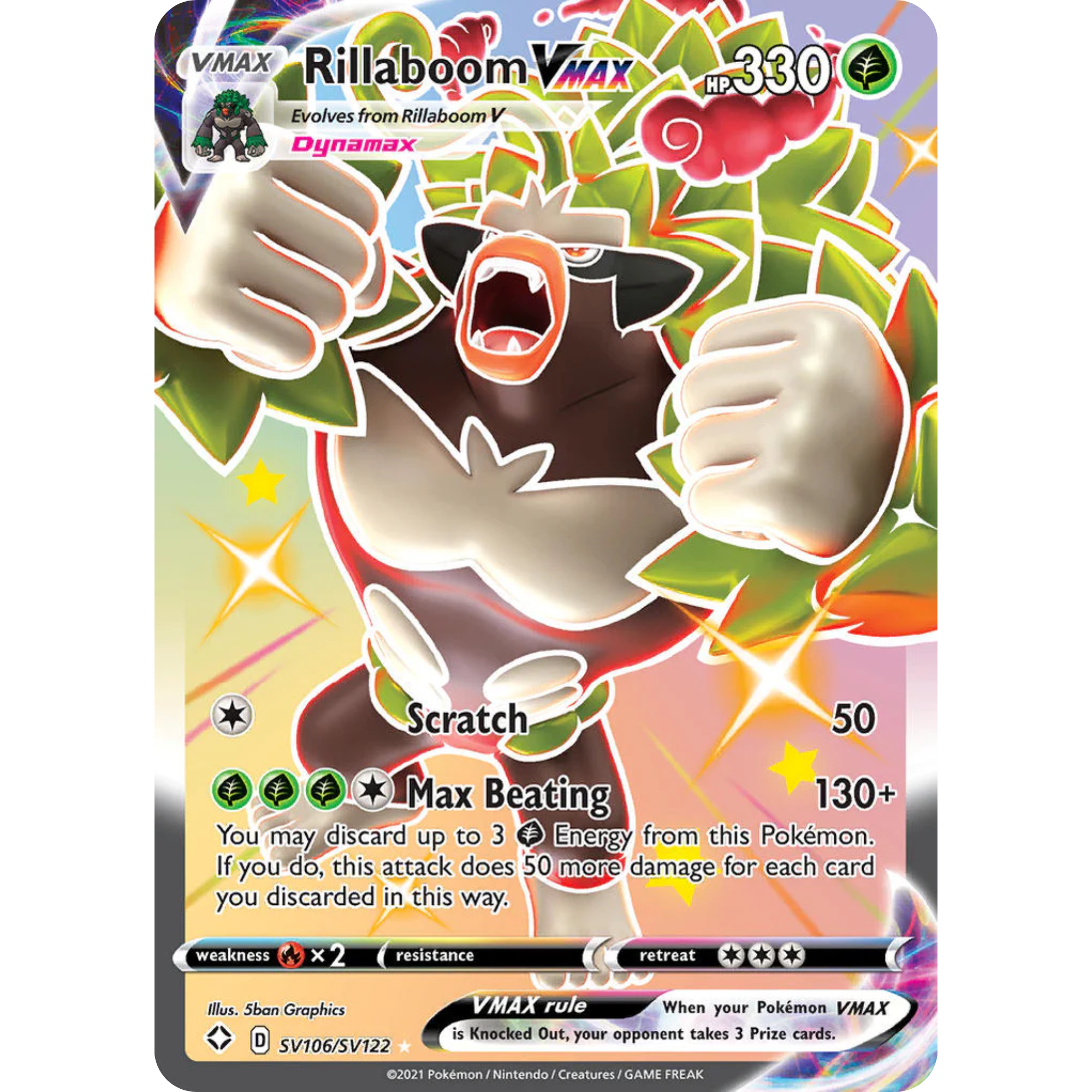 Rillaboom VMAX (SV106/SV122) [Sword & Shield: Shining Fates]