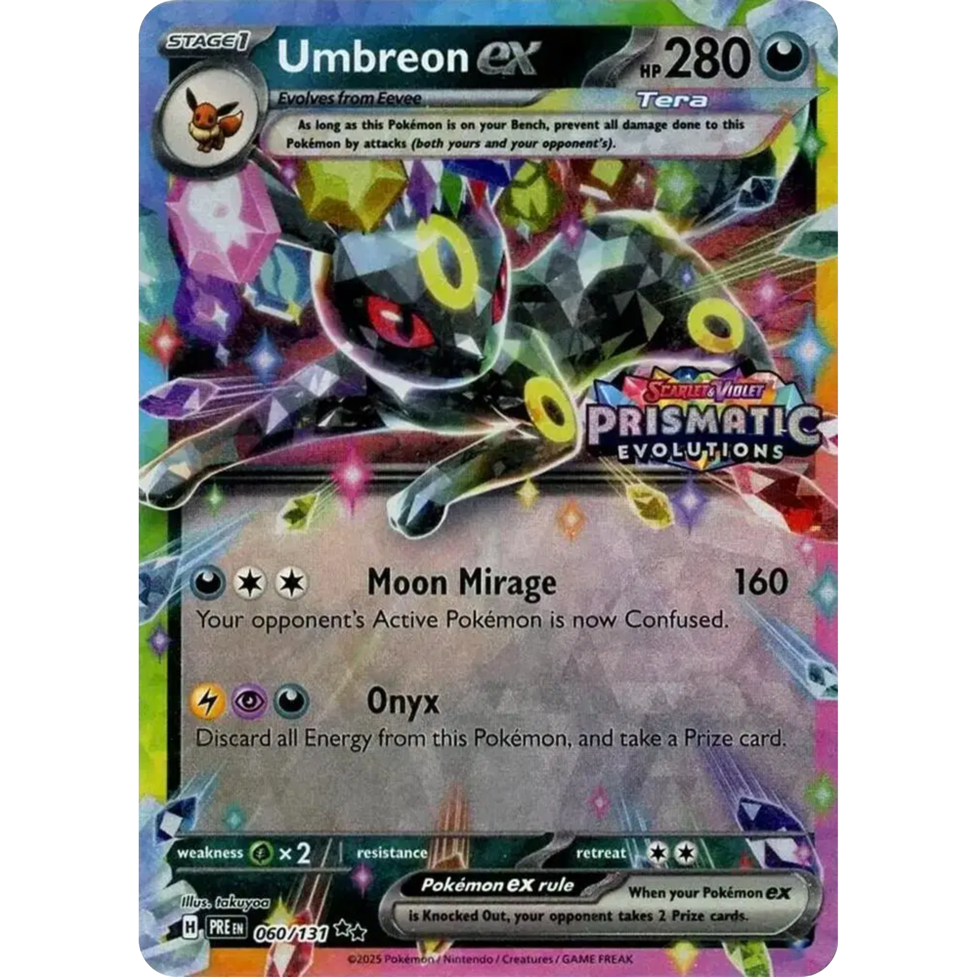Umbreon ex (060/131) (Sealed) (Prismatic Evolutions Stamp) [Scarlet & Violet: Prismatic Evolutions]